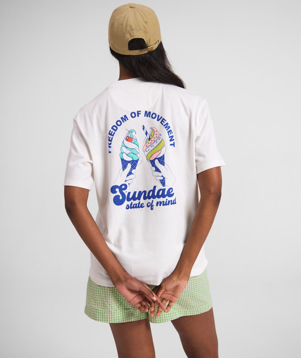 Ladies Ice Cream Graphic Tee - Ivory