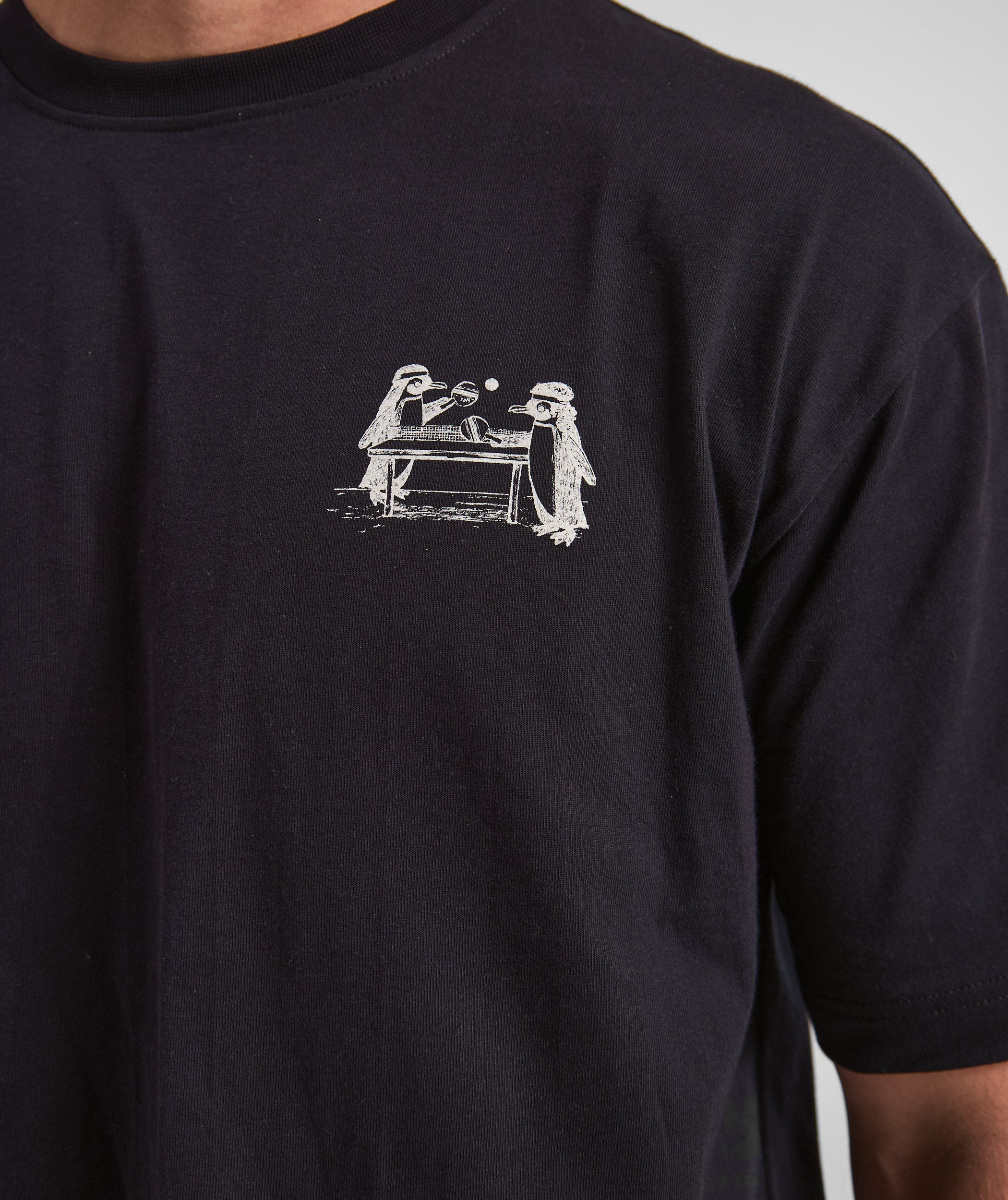 FOM x SANCCOB Mens Pengpong Graphic Tee - Black