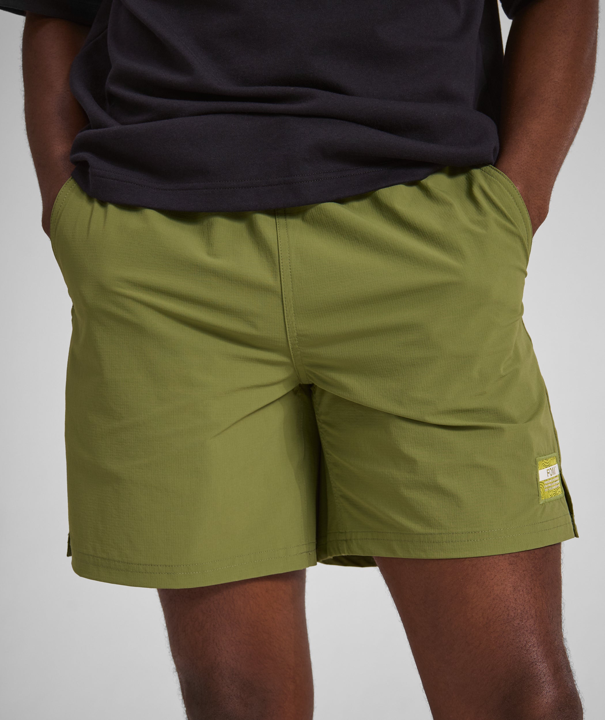 Mens FreeMotion Micro Ripstop Shorts - Green