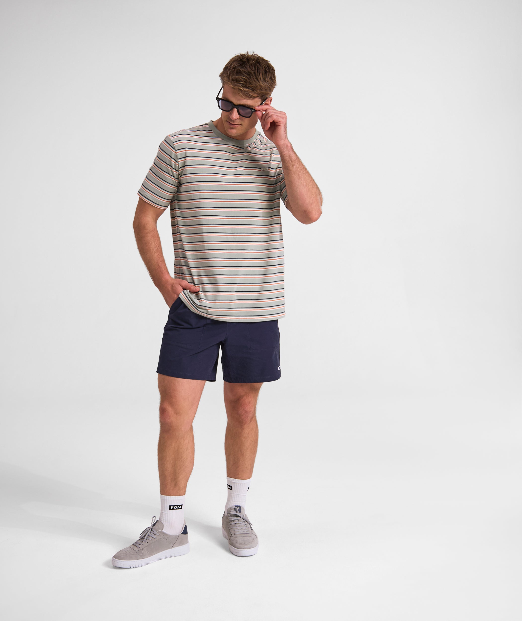 Mens Regular Fit Stripe Tee - x Seafoam Multi