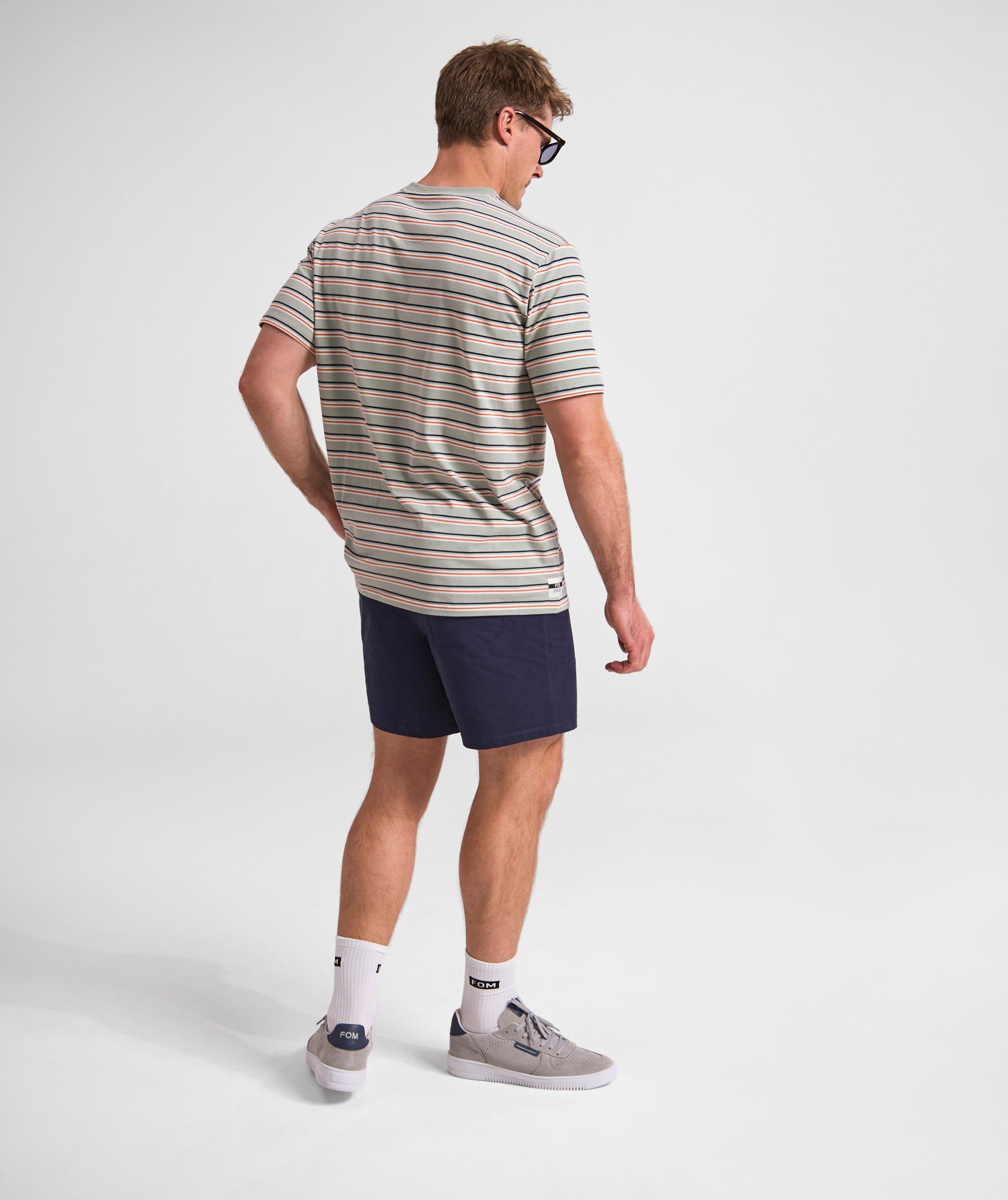 Mens Regular Fit Stripe Tee - x Seafoam Multi