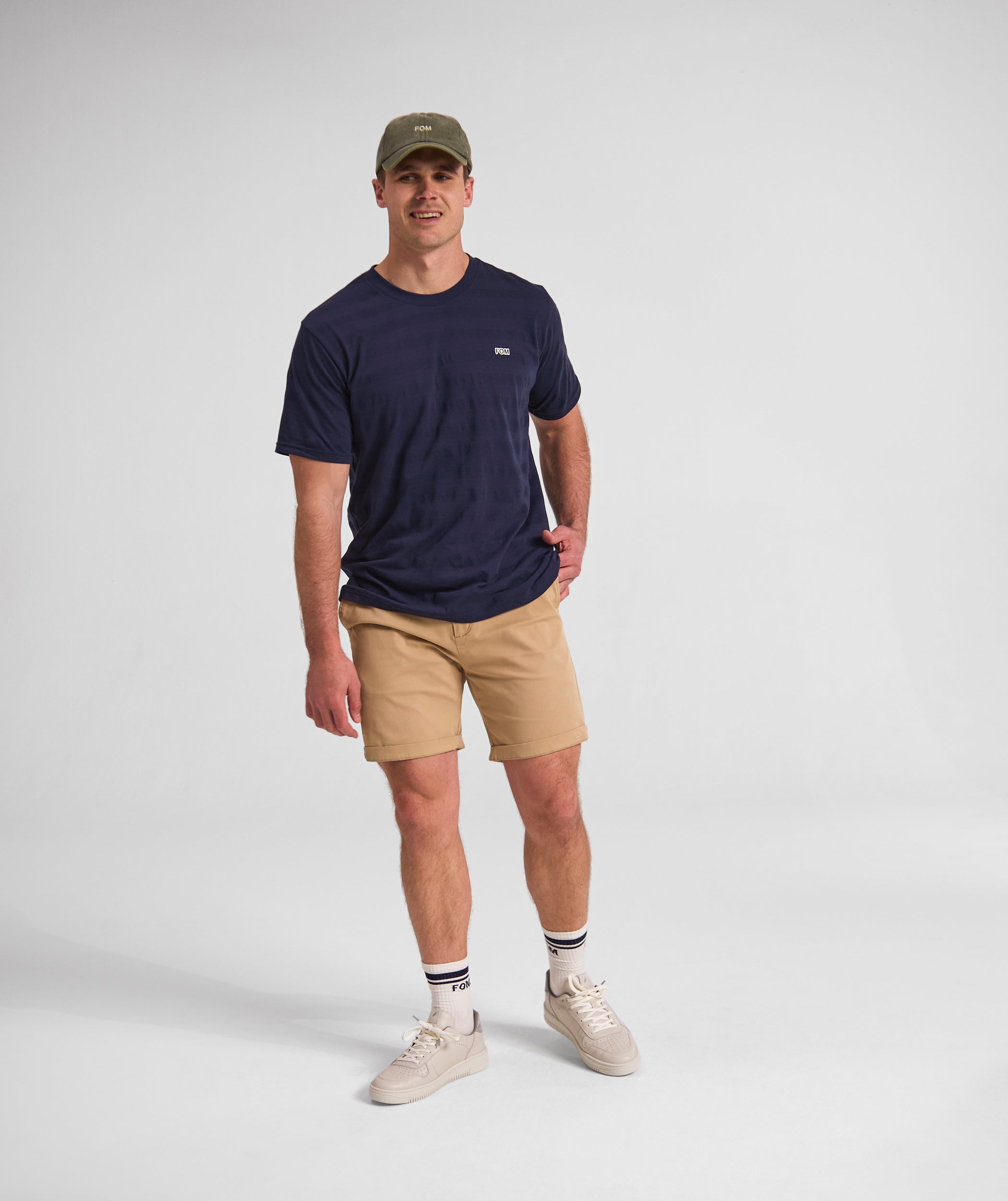 Mens Regular Fit Stripe Tee - Navy