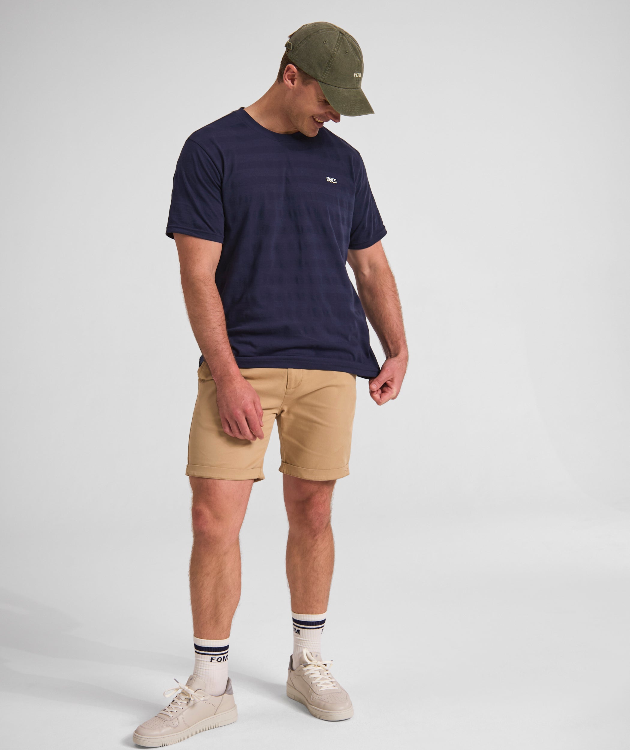 Mens Regular Fit Stripe Tee - Navy