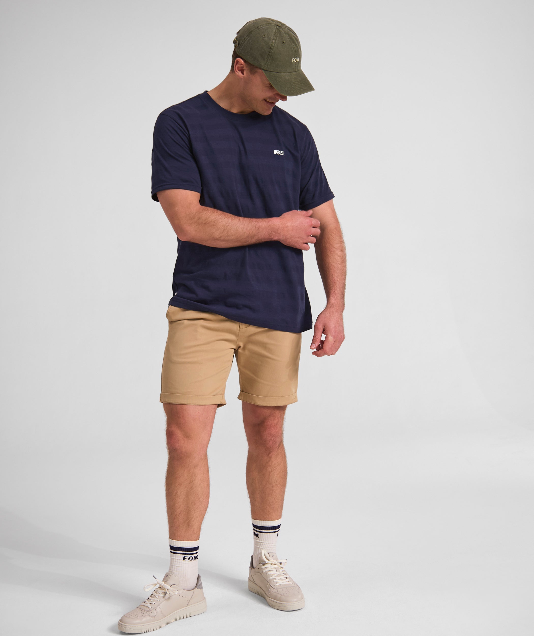 Mens Regular Fit Stripe Tee - Navy