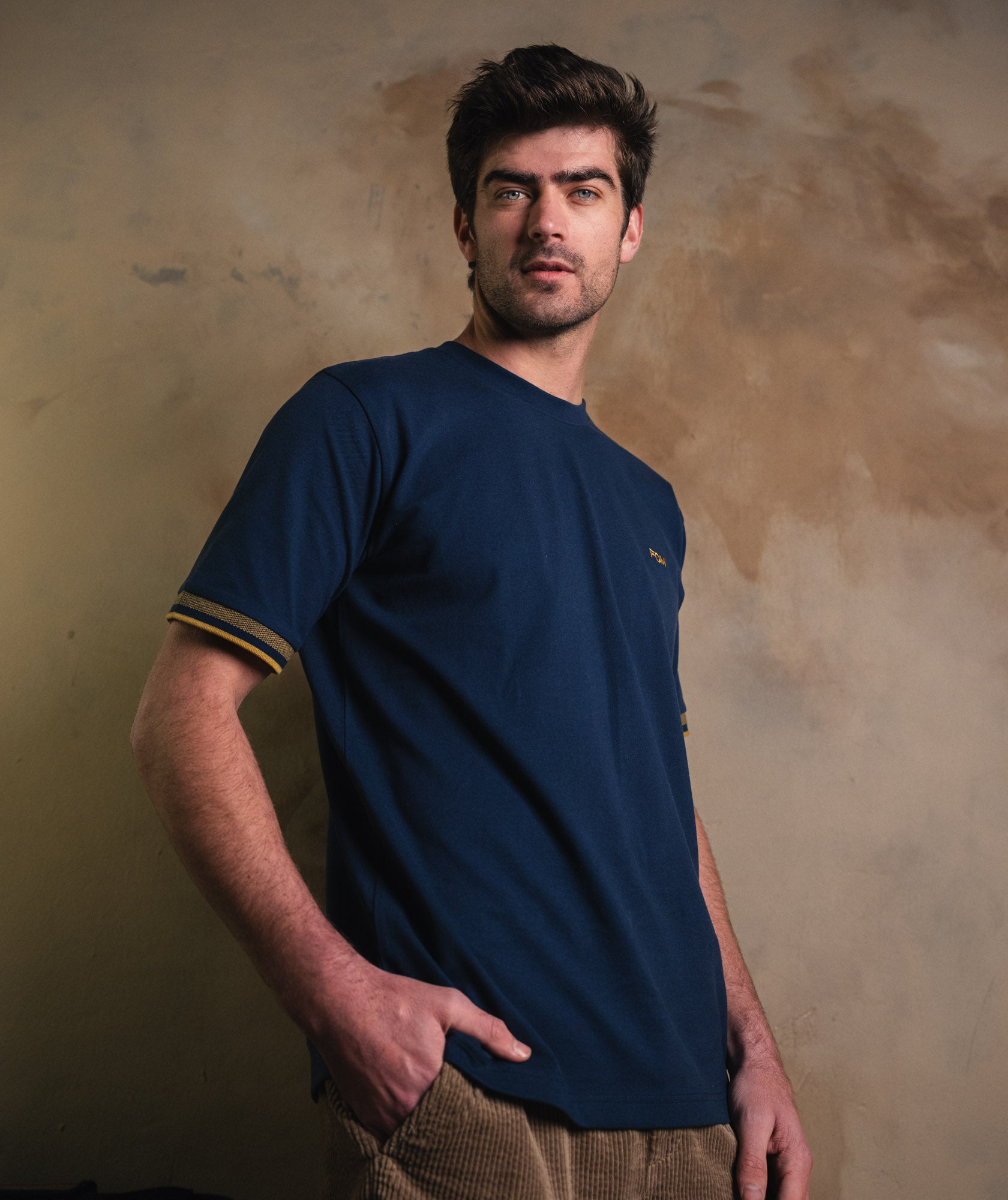 Mens Pique Tee - Navy
