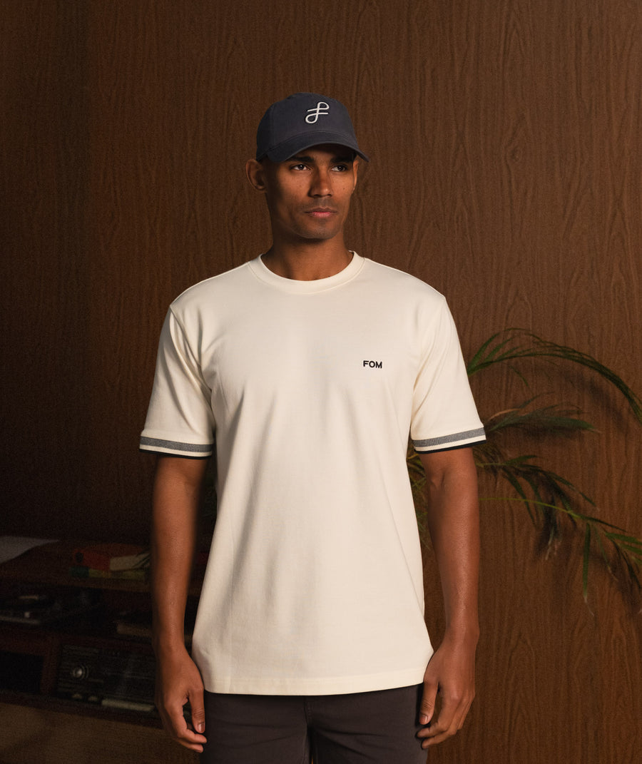 Mens Pique Tee - Ivory
