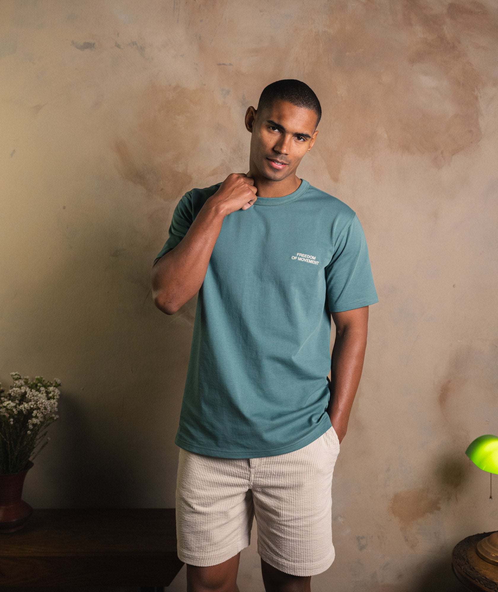 Mens Regular Cotton Tee - Dark Green