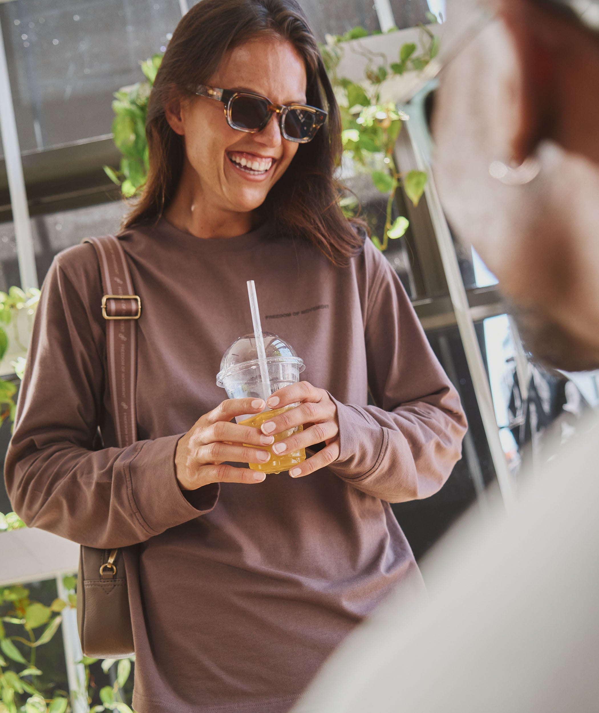 Ladies Versatile Long Sleeve Tee - Wild fig