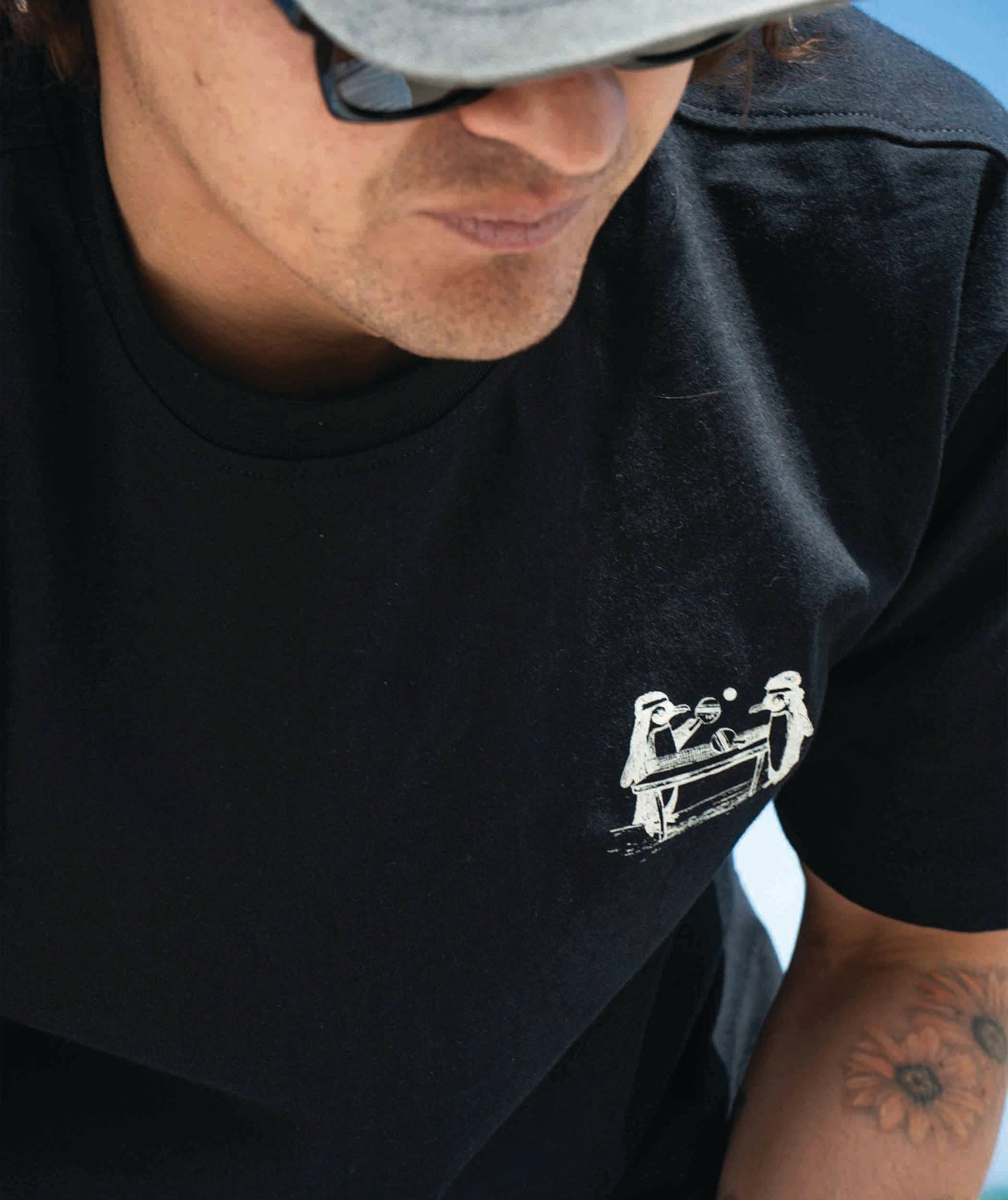 FOM x SANCCOB Mens Pengpong Graphic Tee - Black