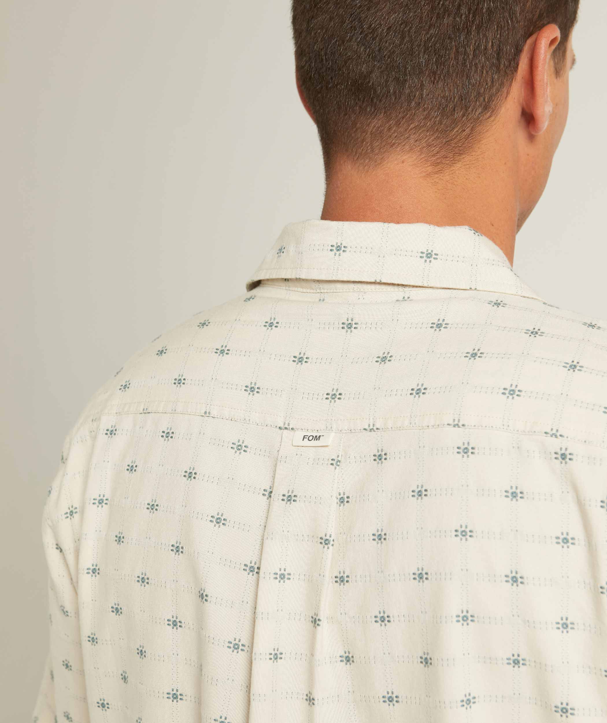 Mens Cotton Camp Collar Shirt - Moth