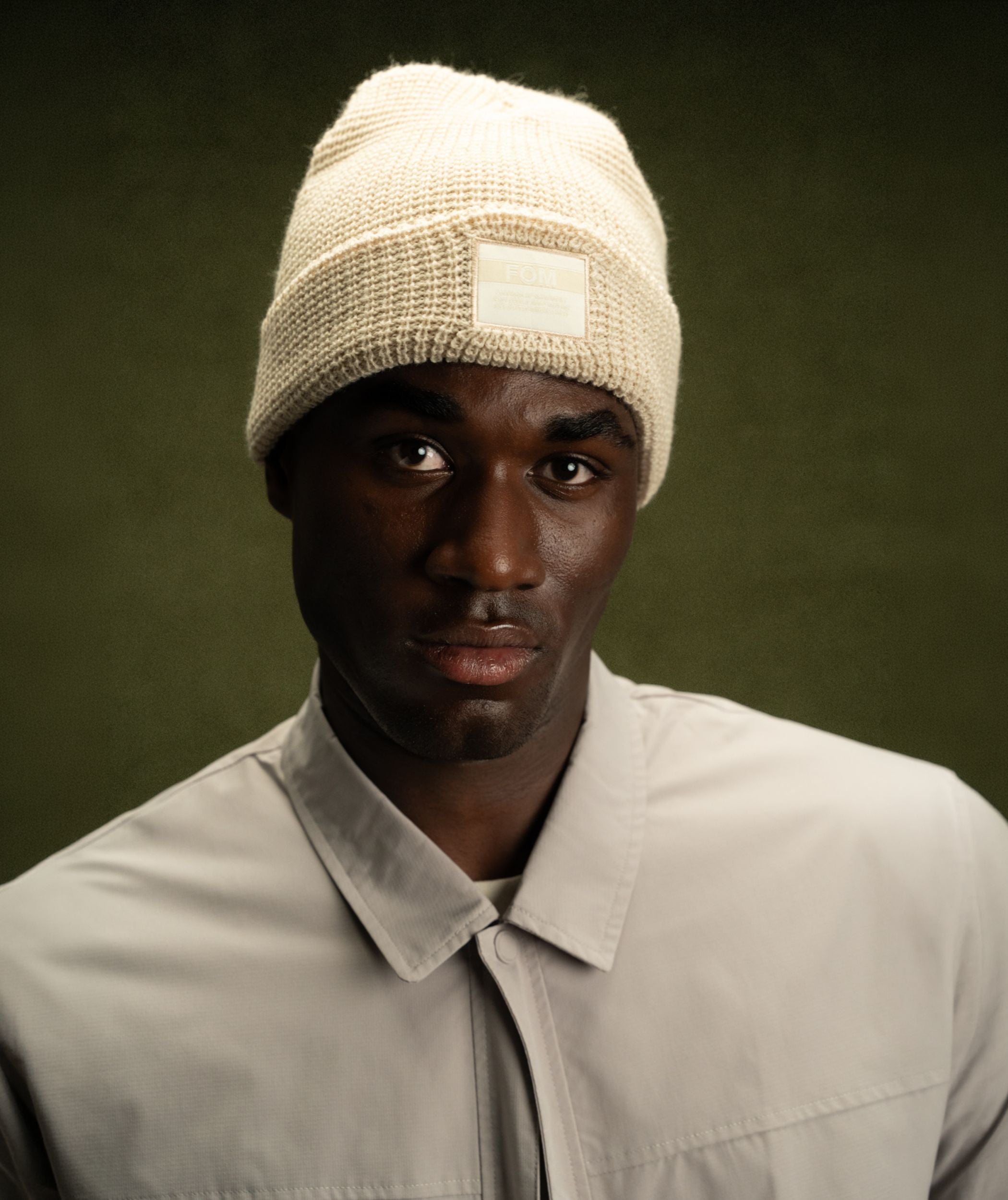 Waffle Knit Beanie - Vintage White