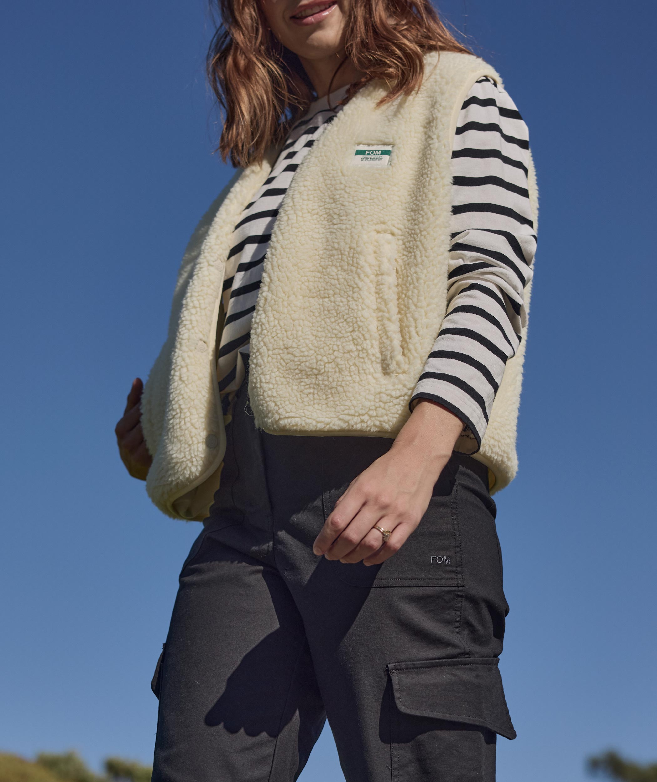 Ladies Fleece Gilet - Butter