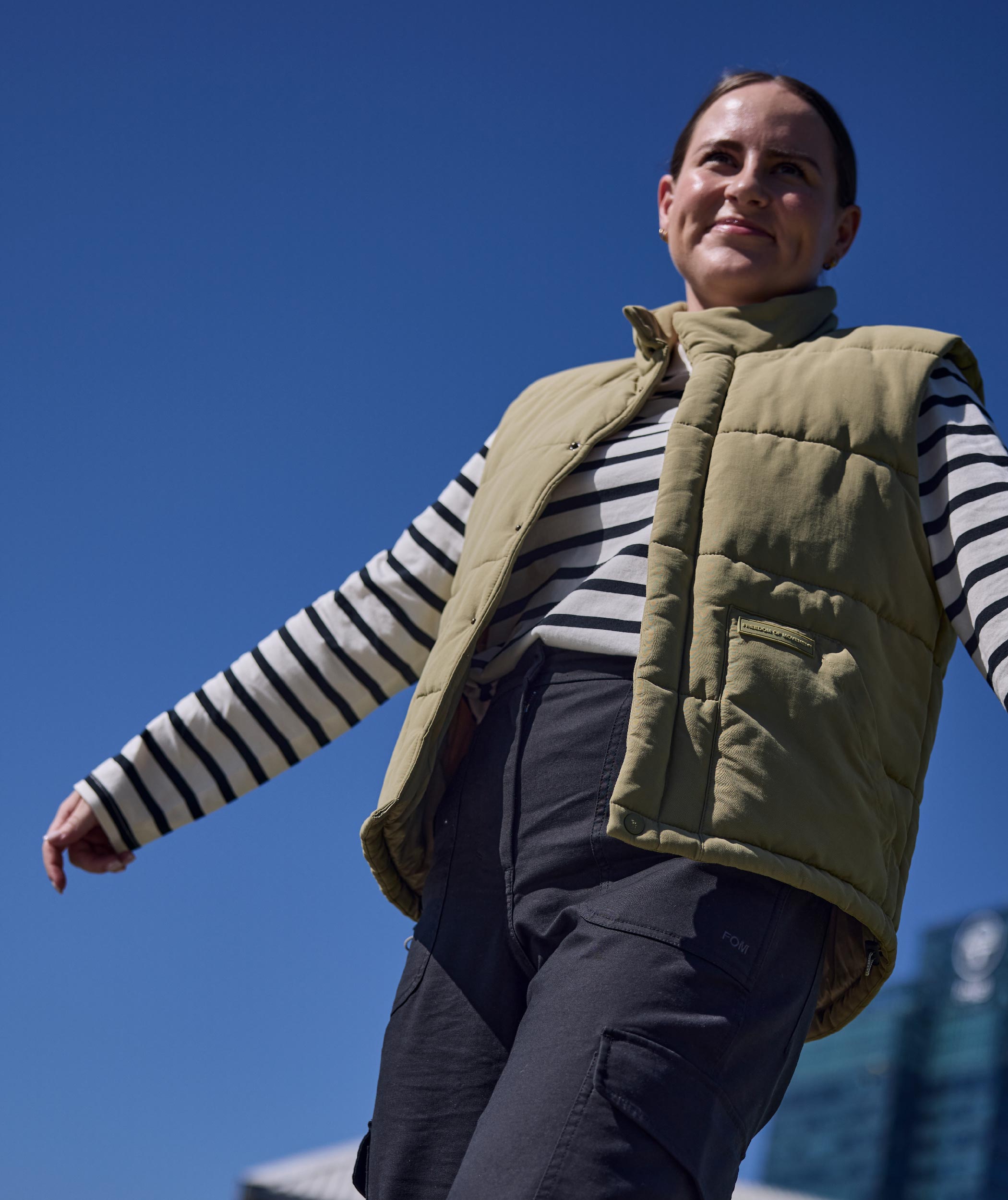 Ladies Quilted Gilet - Sage