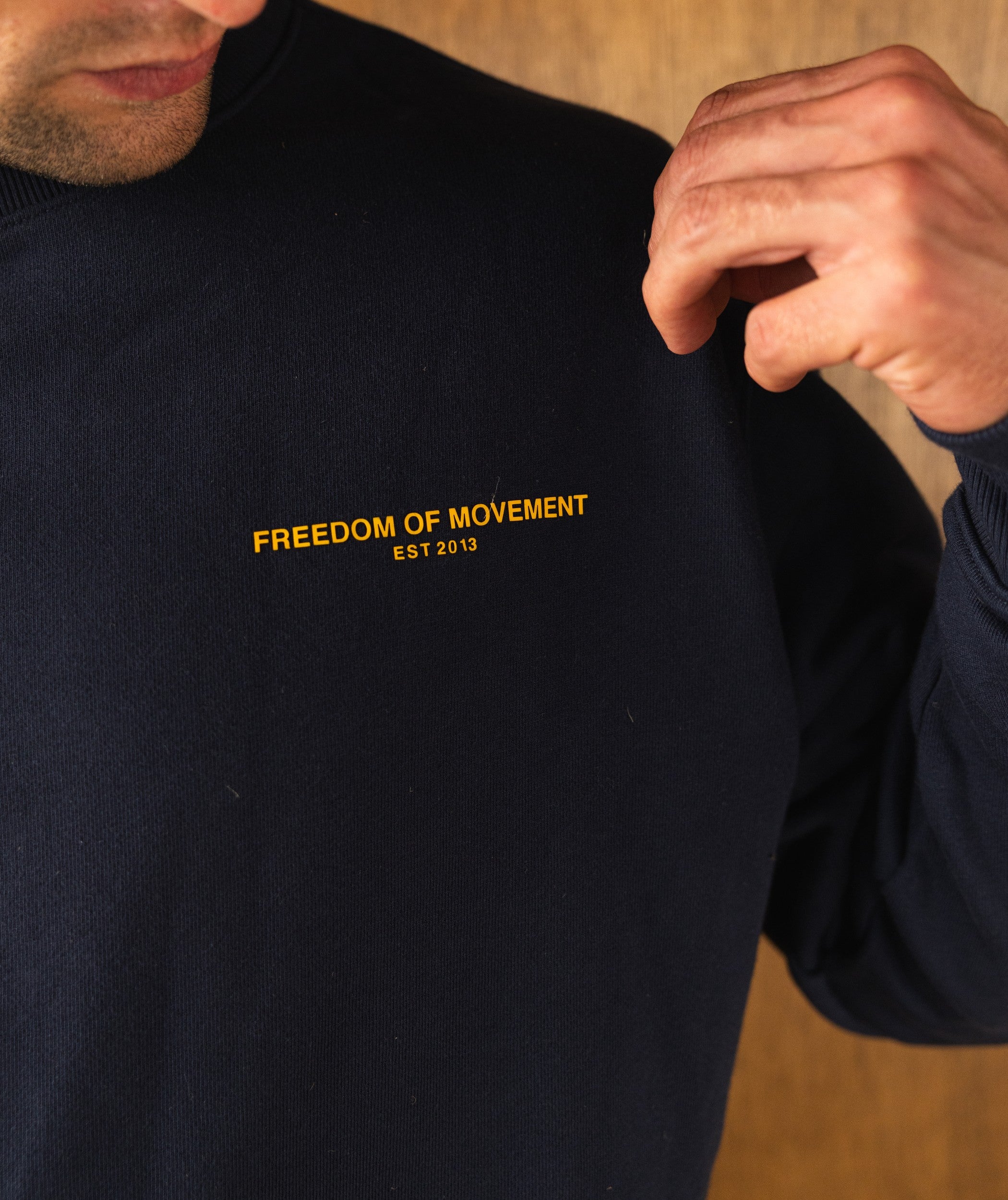 Mens Relaxed Crew Neck Sweat - Navy