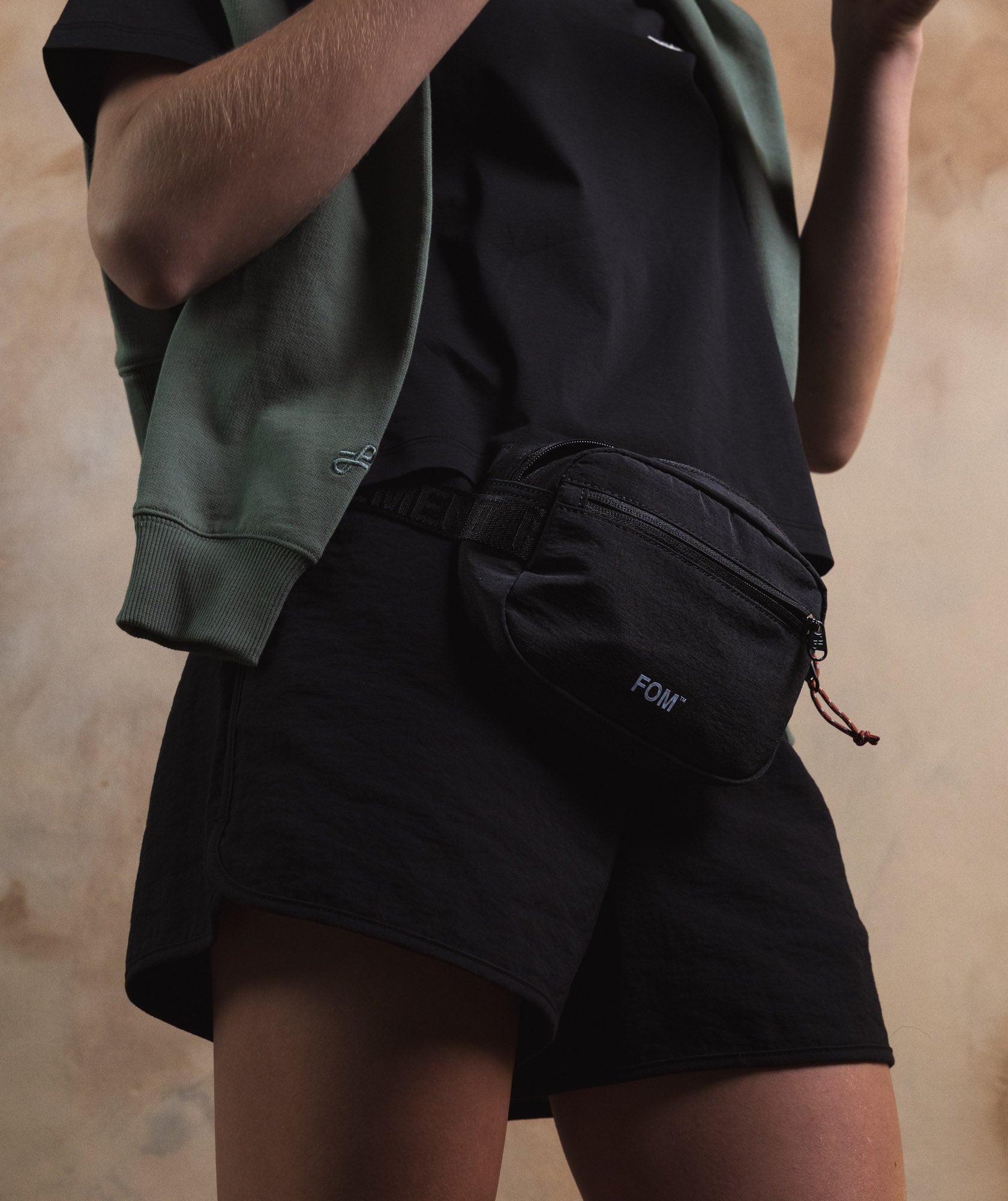 Ladies Elasticated Shorts - Black