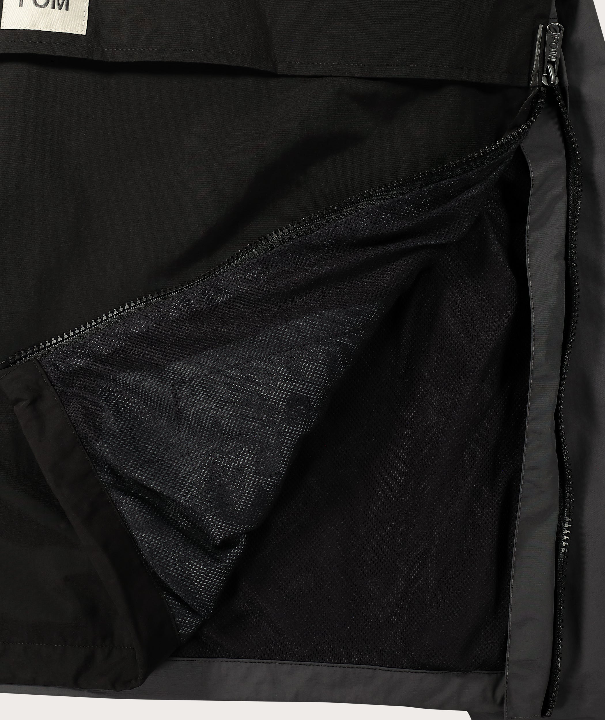 Mens Anorak - Charcoal / Black Colourblock