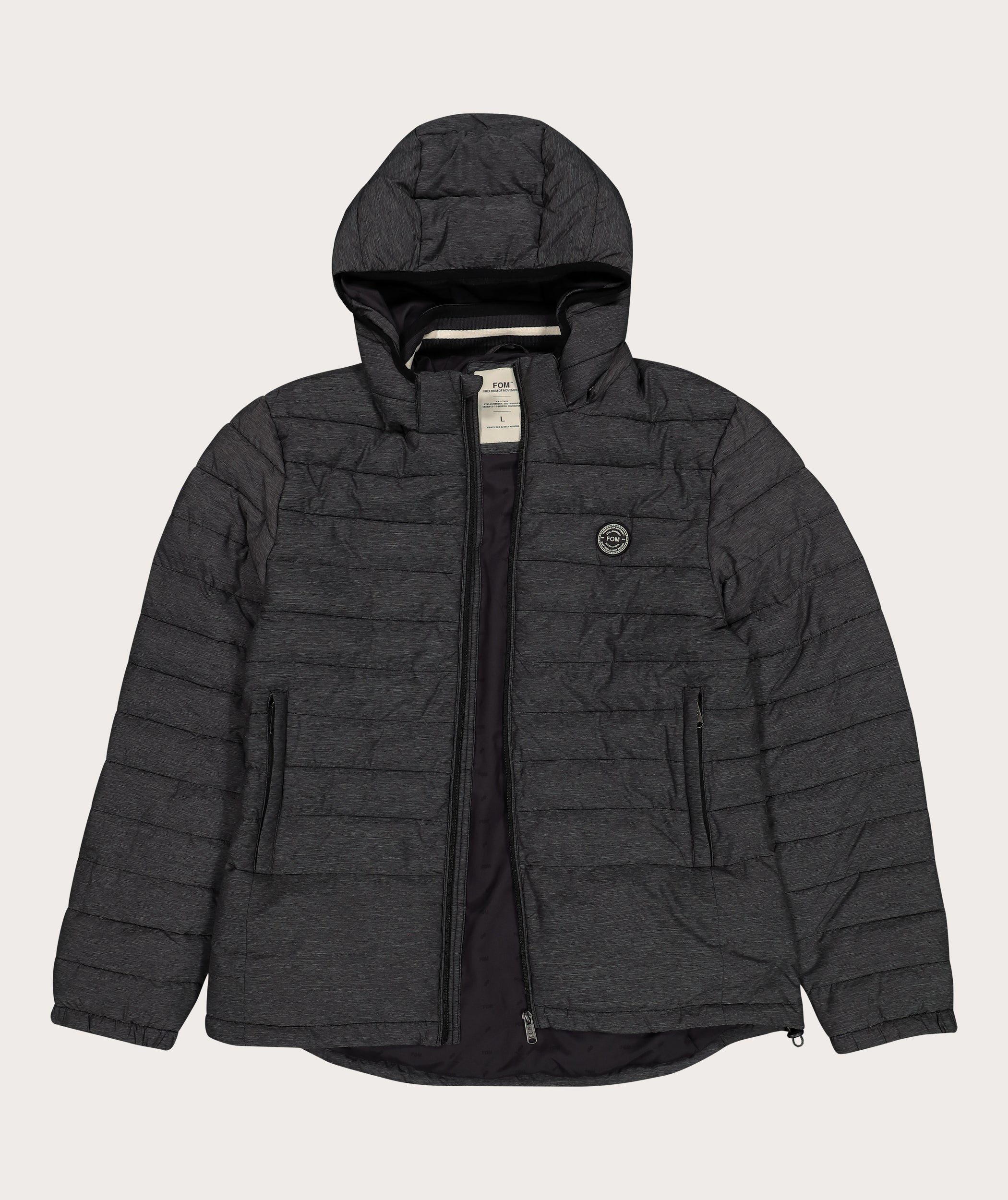 Mens Puffer - Charcoal Melange