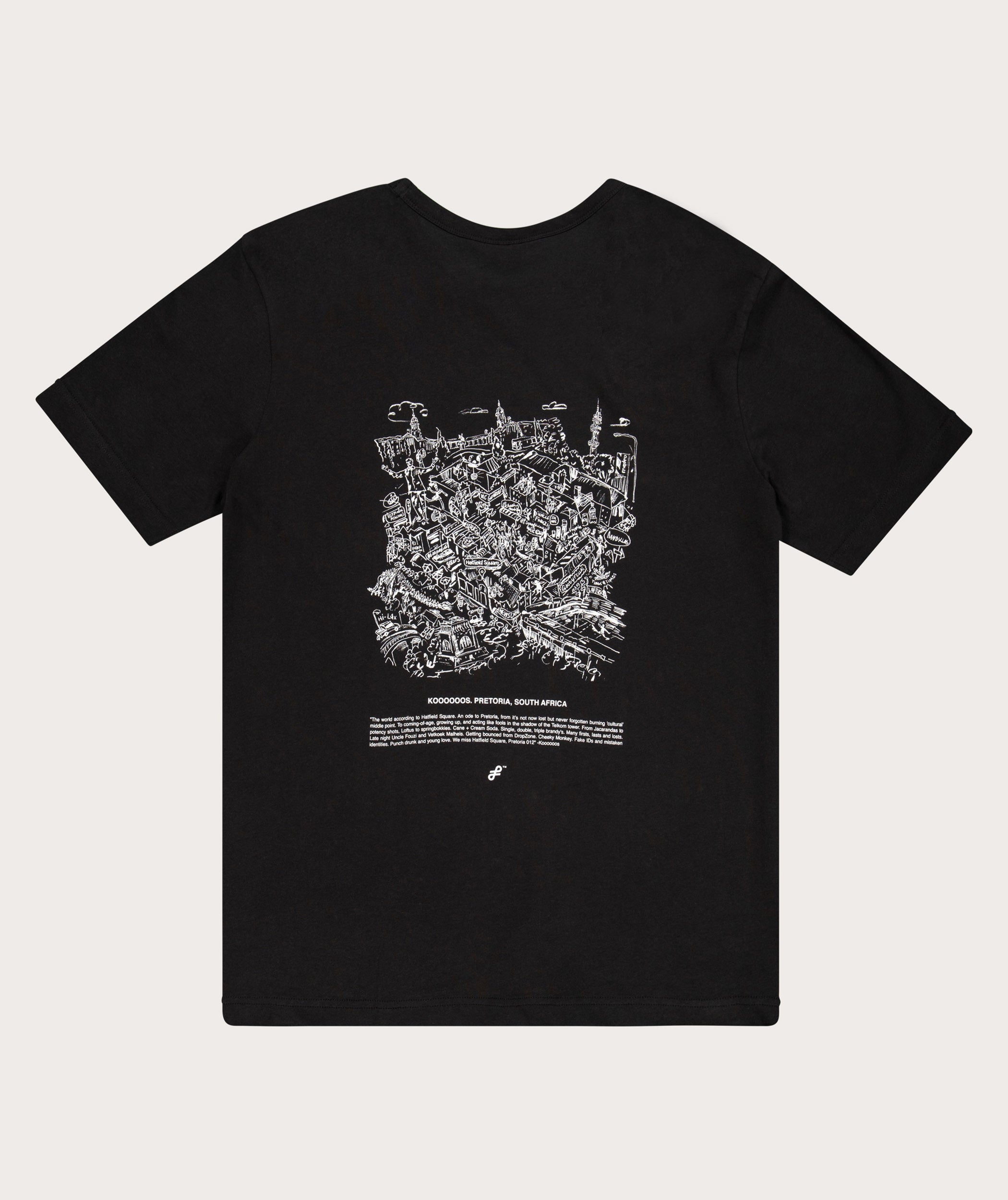 FOM x Koooooos Mens Relaxed Heritage Tee - Black