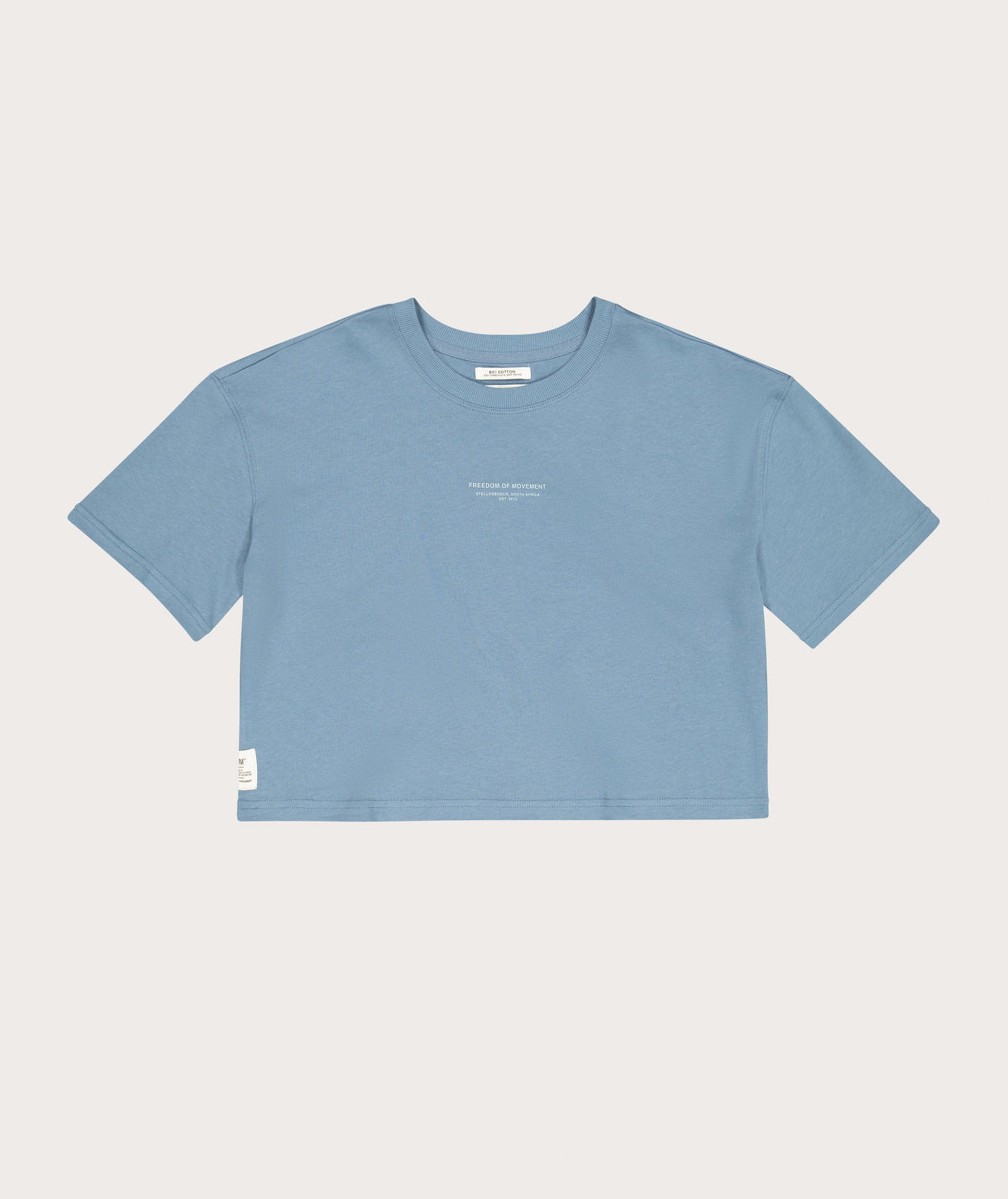 Ladies Cotton Cropped Box Tee - Spring Lake