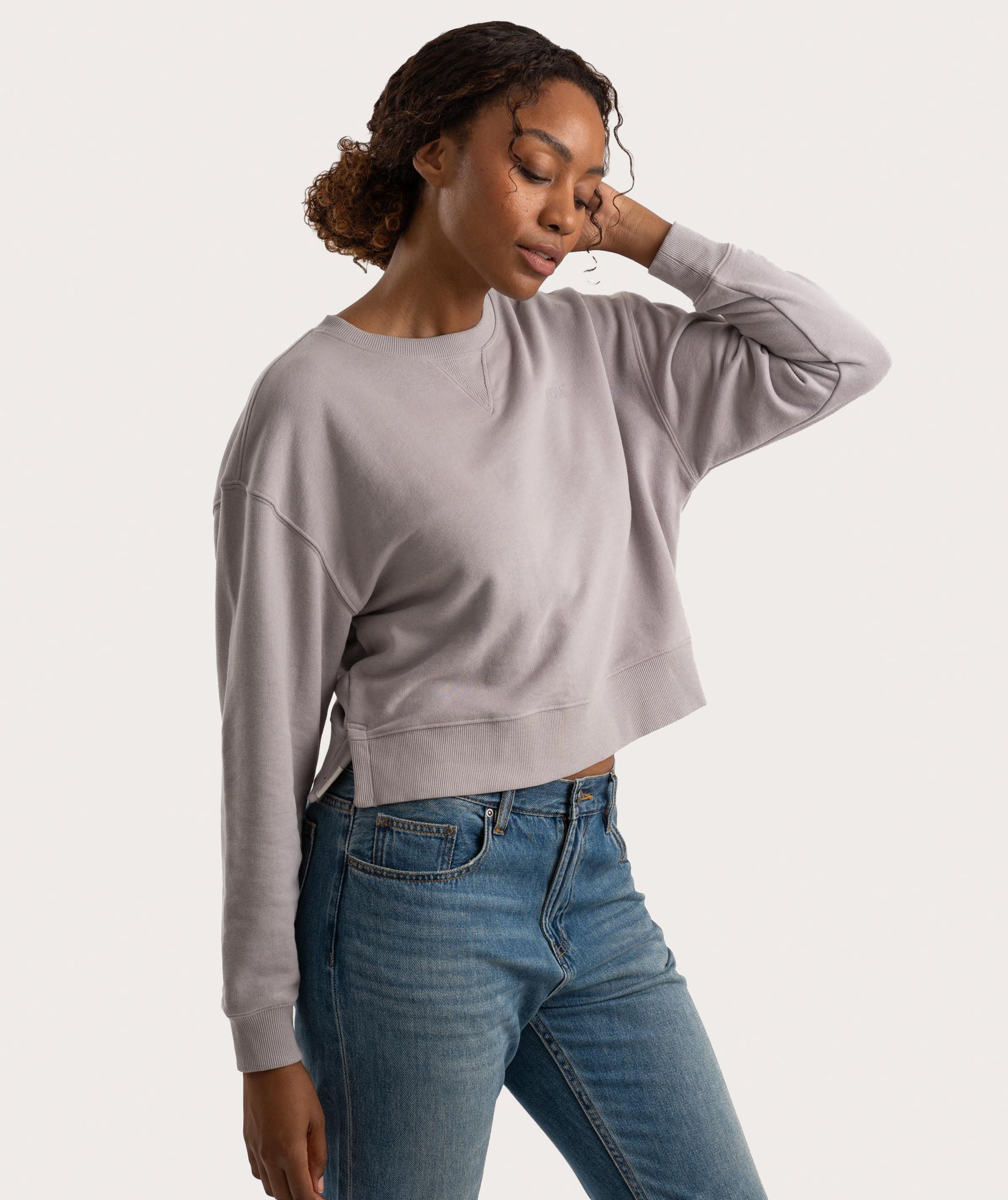 Ladies Crew Neck Sweater - Lilac