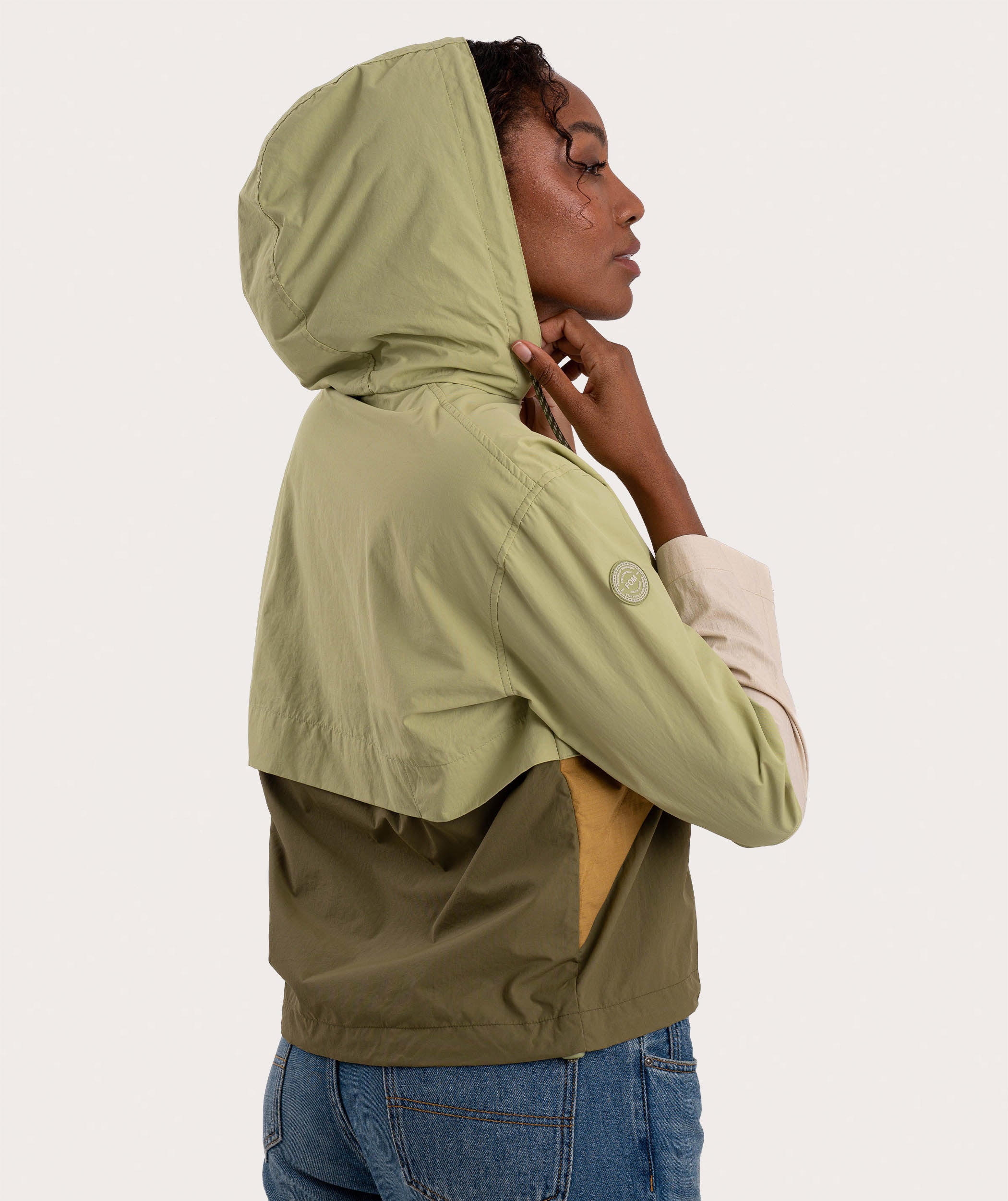 Ladies Anorak - Olive Multicolour