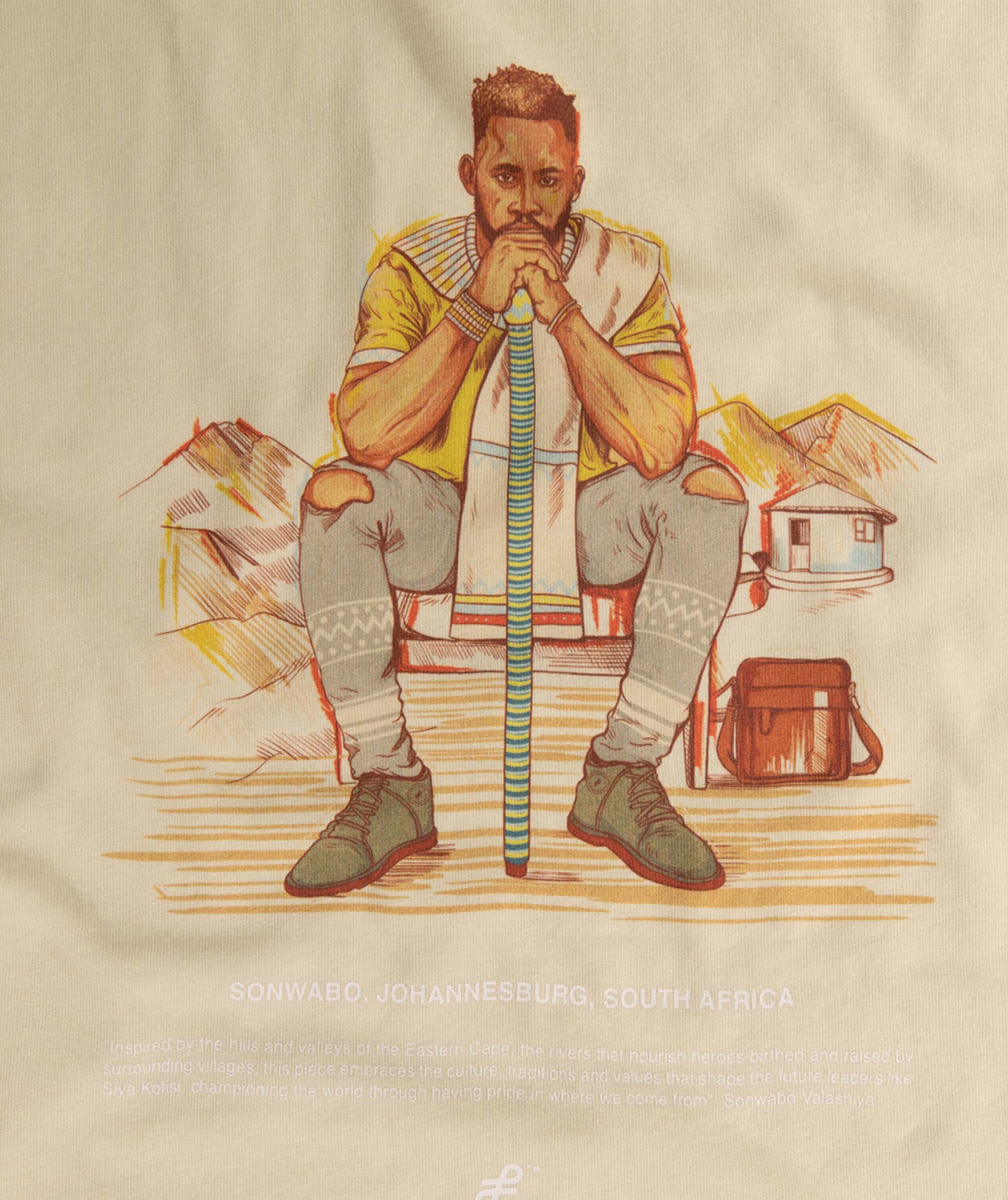 FOM x Sonwabo Ladies Heritage Tee - Ecru