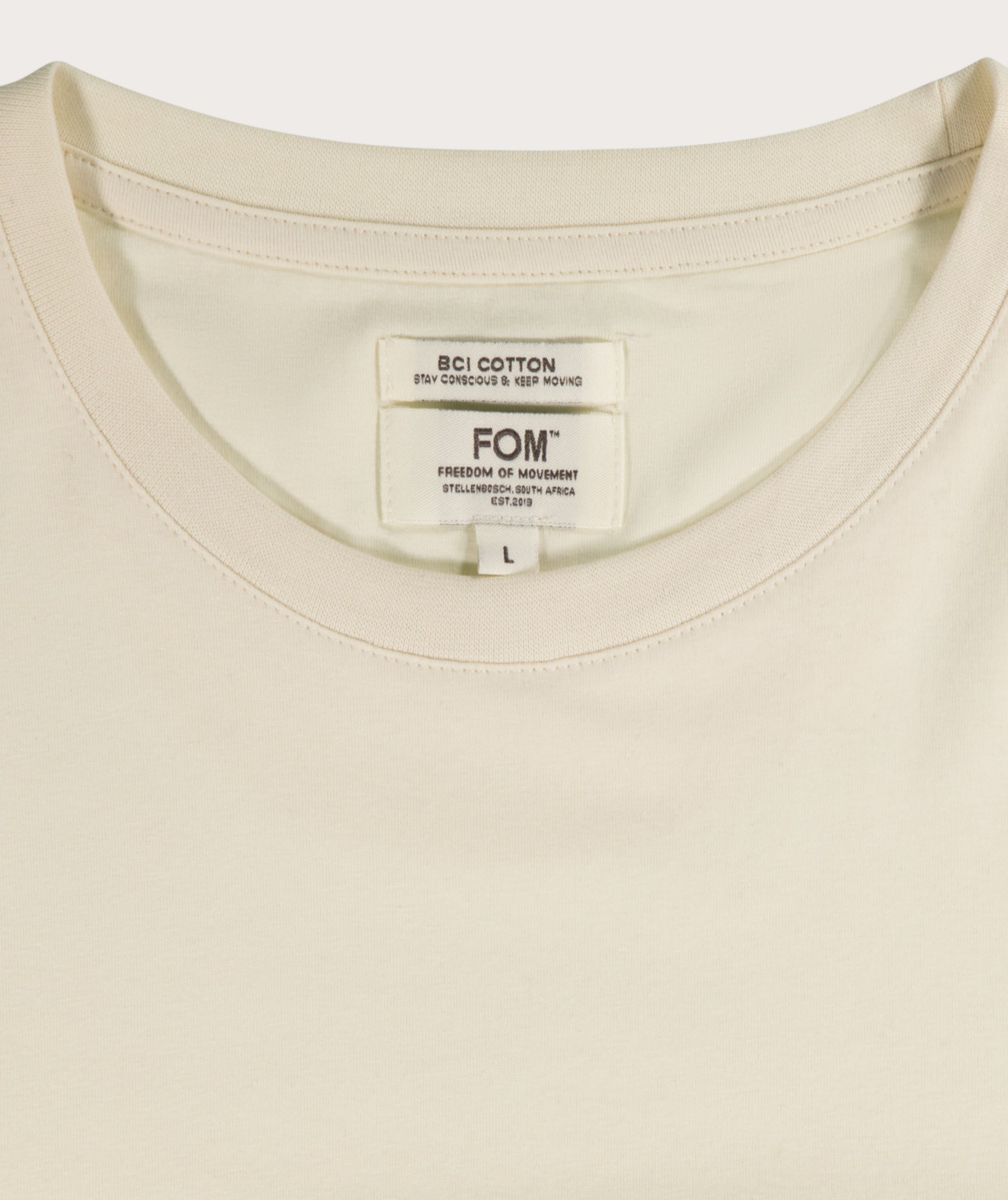 Mens Standard Stretch Cotton Tee - Ivory