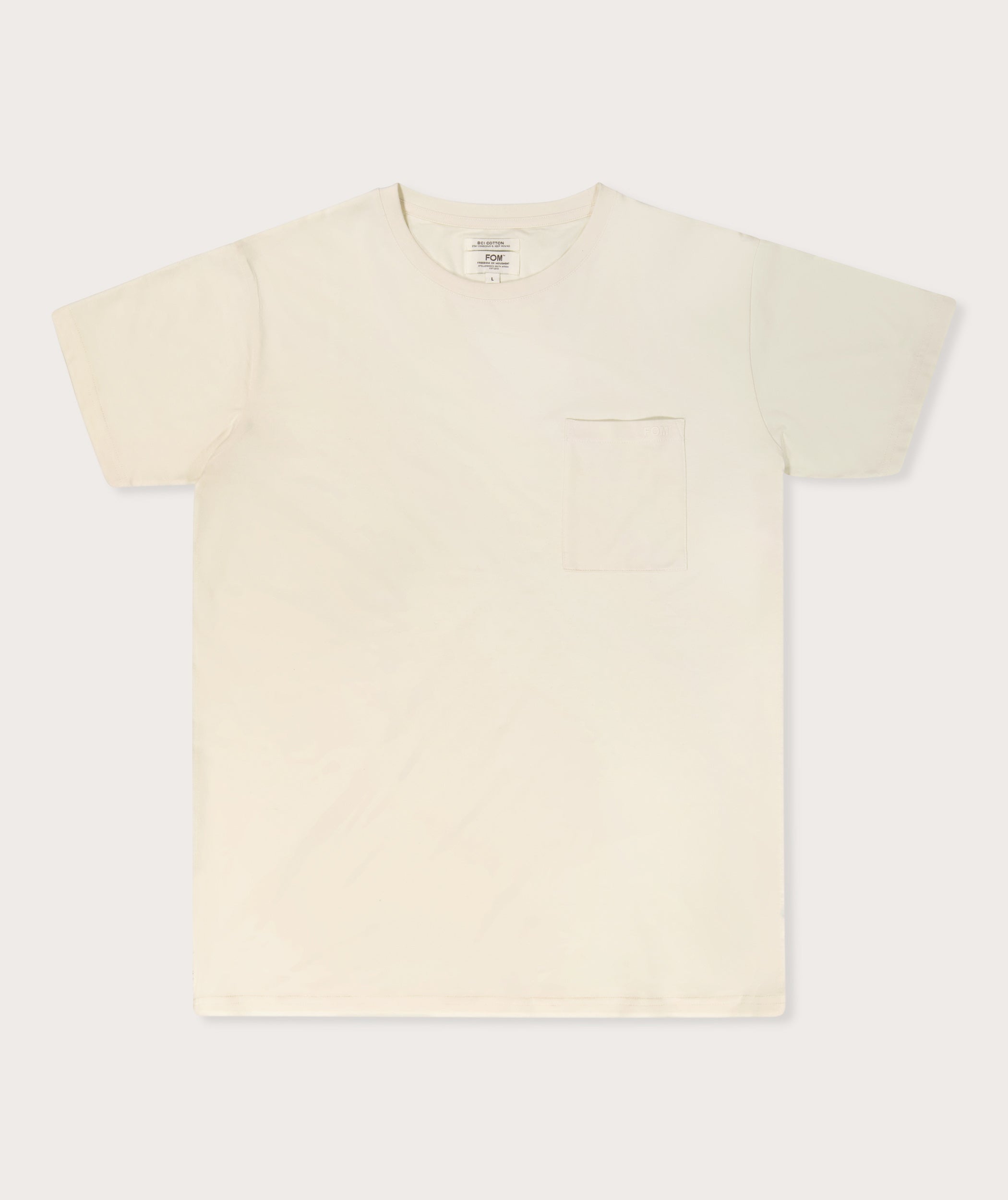 Mens Standard Stretch Cotton Tee - Ivory