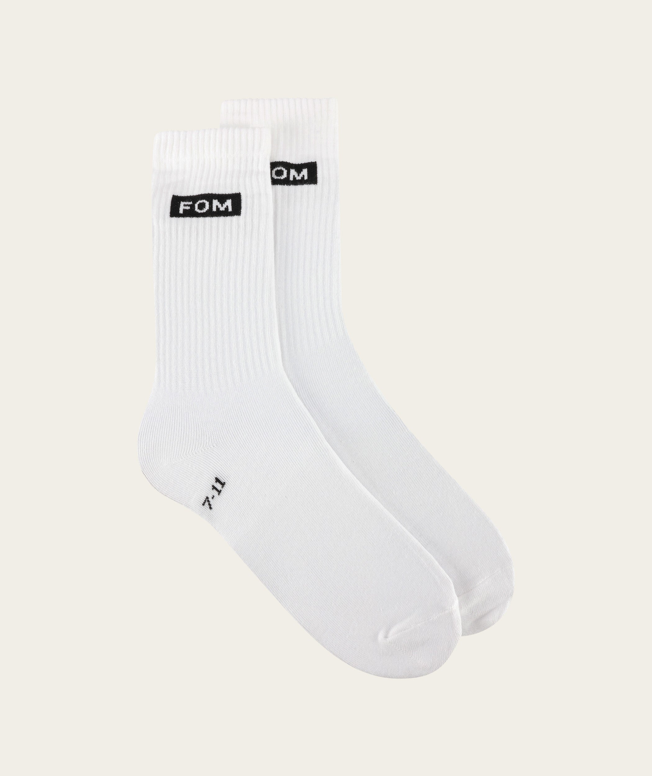 Socks Crew - White (Size 7-11)