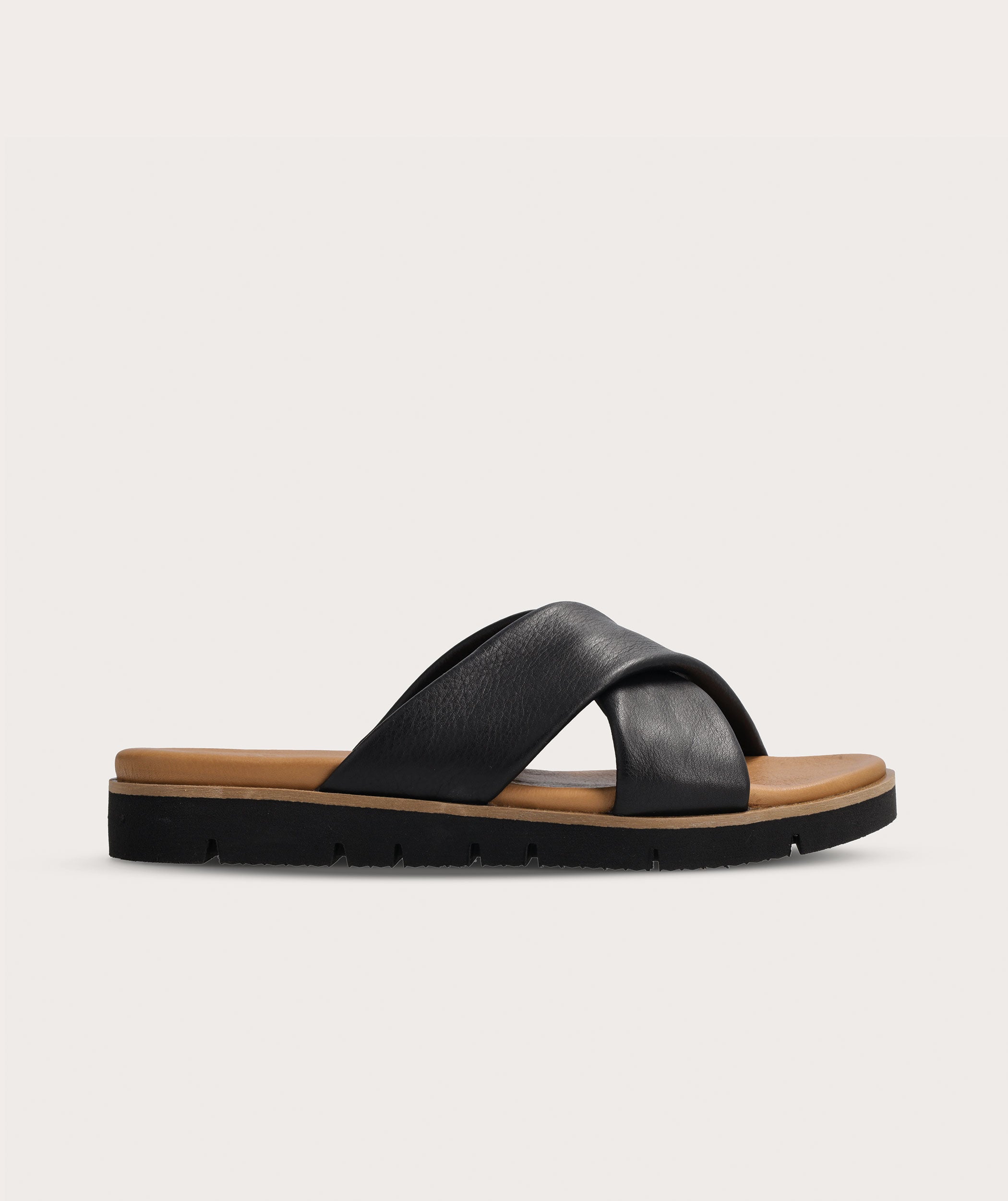 Ladies Crossover Sandal - Black