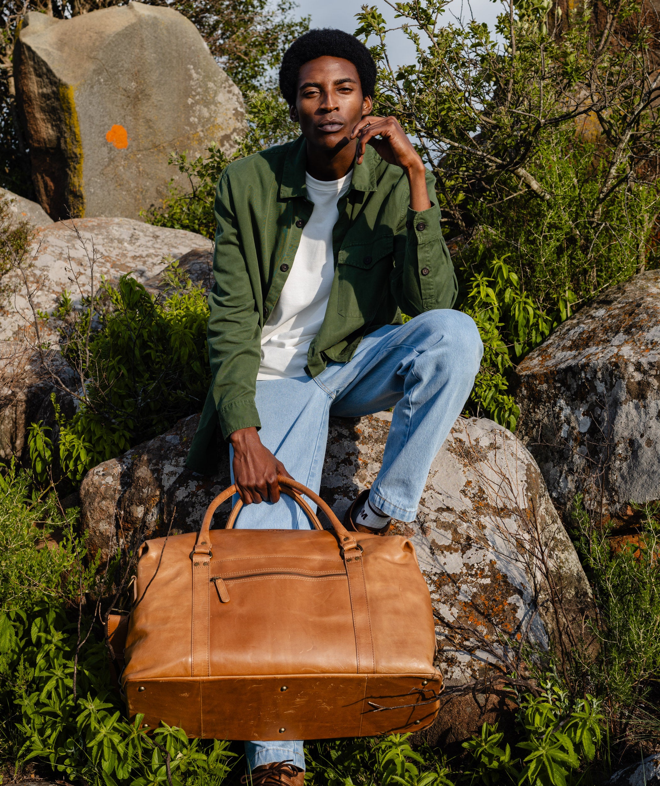 Mens Lyocell Blend Shirt - Forest