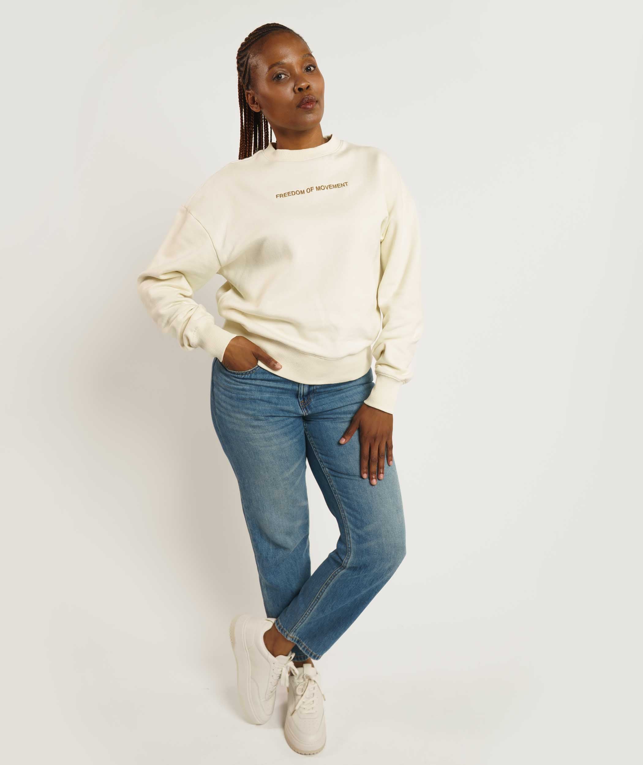 Ladies Crew Neck Sweater - Butter