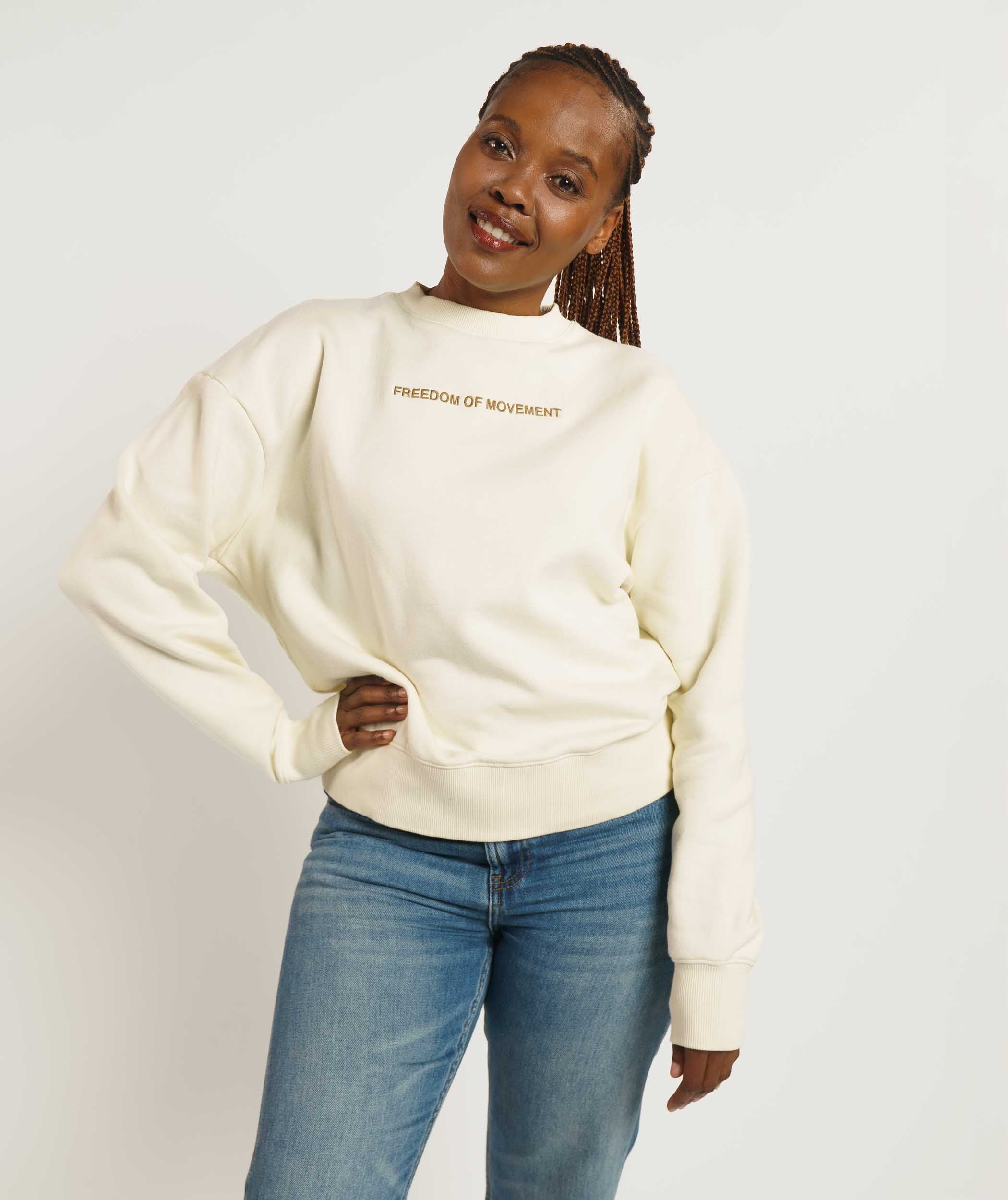 Ladies Crew Neck Sweater - Butter