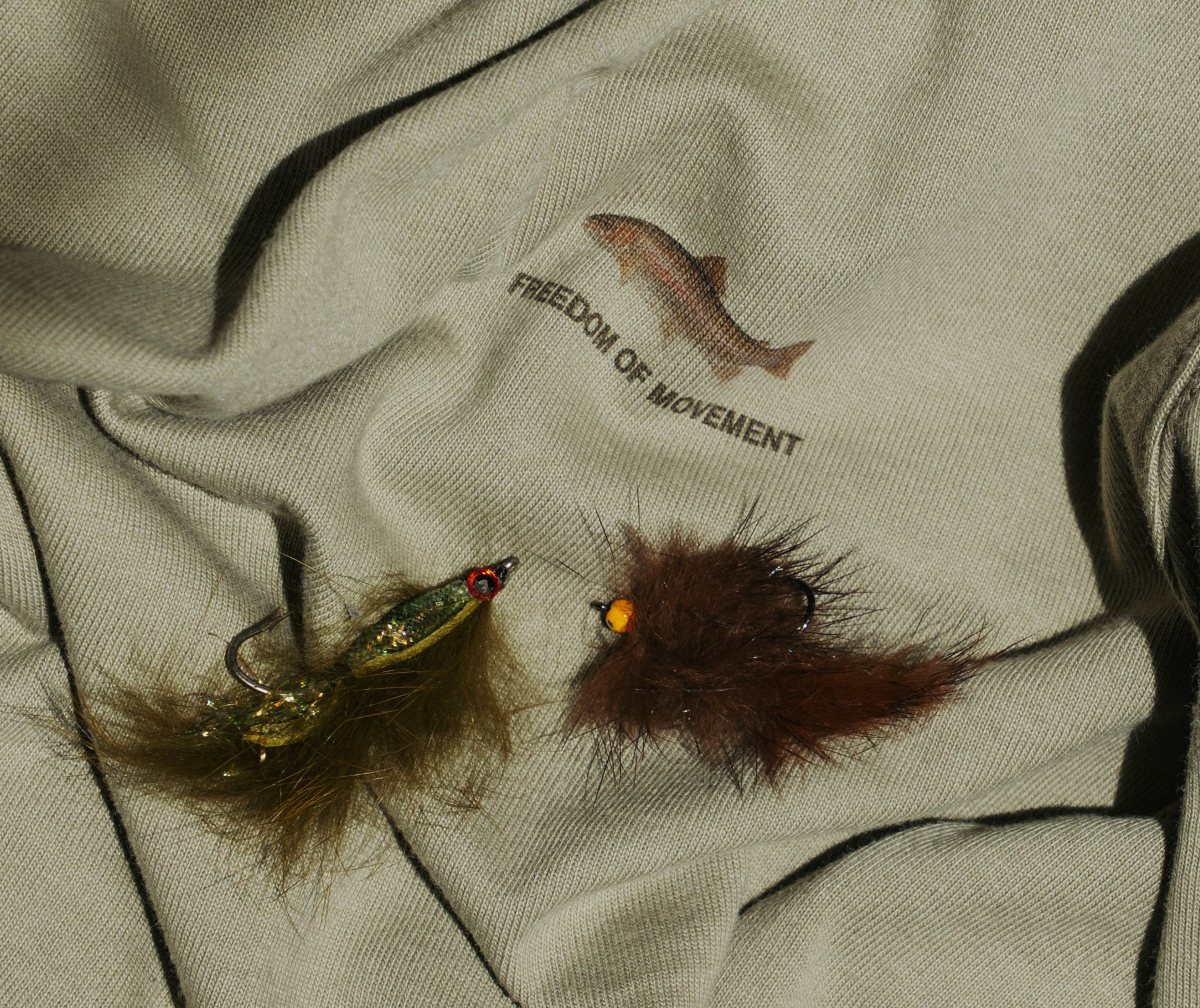 Mens Rainbow Trout Regular Tee - Creek Green