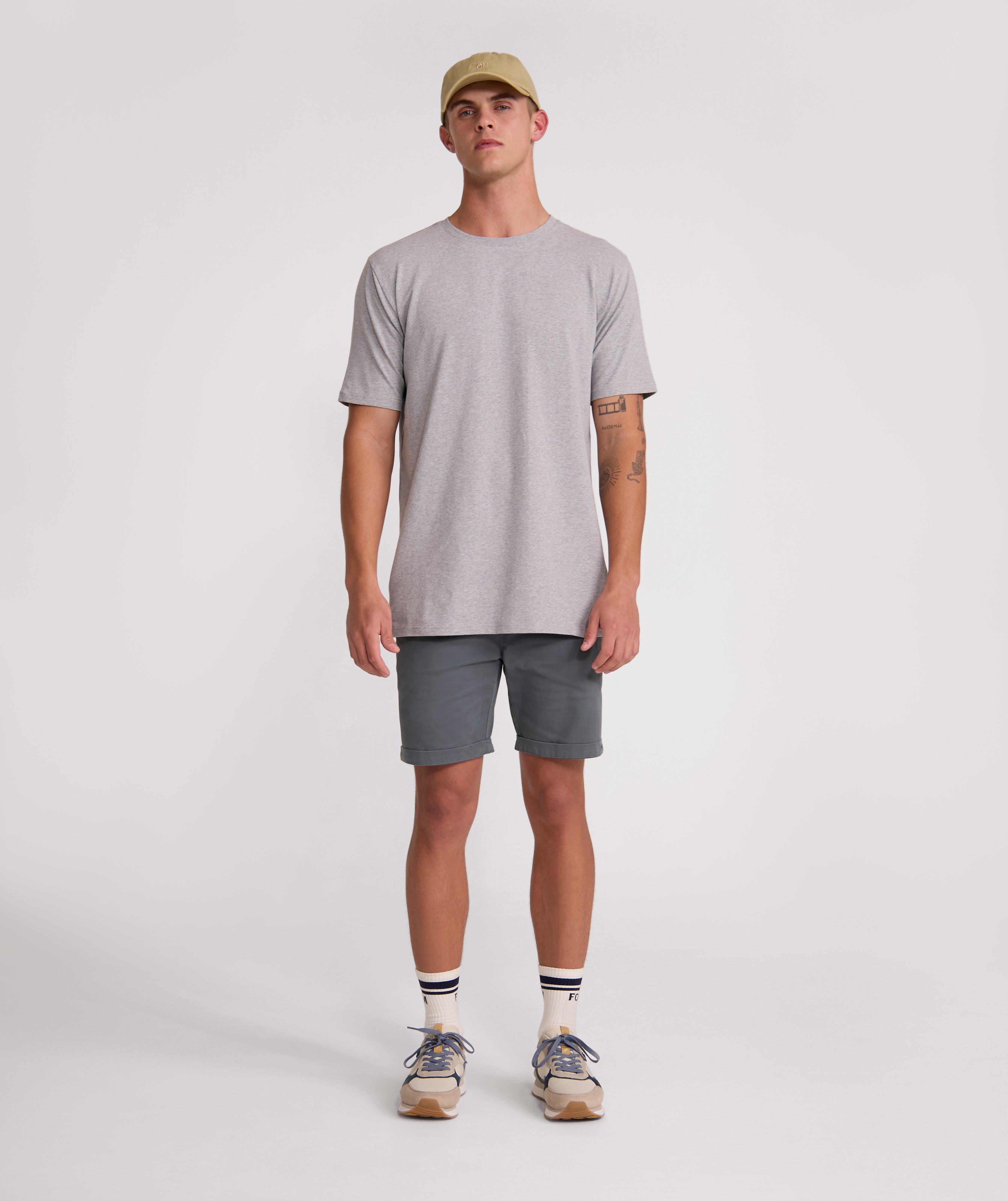 Essential 3-Pack Tees - Ivory / Black / Grey Melange