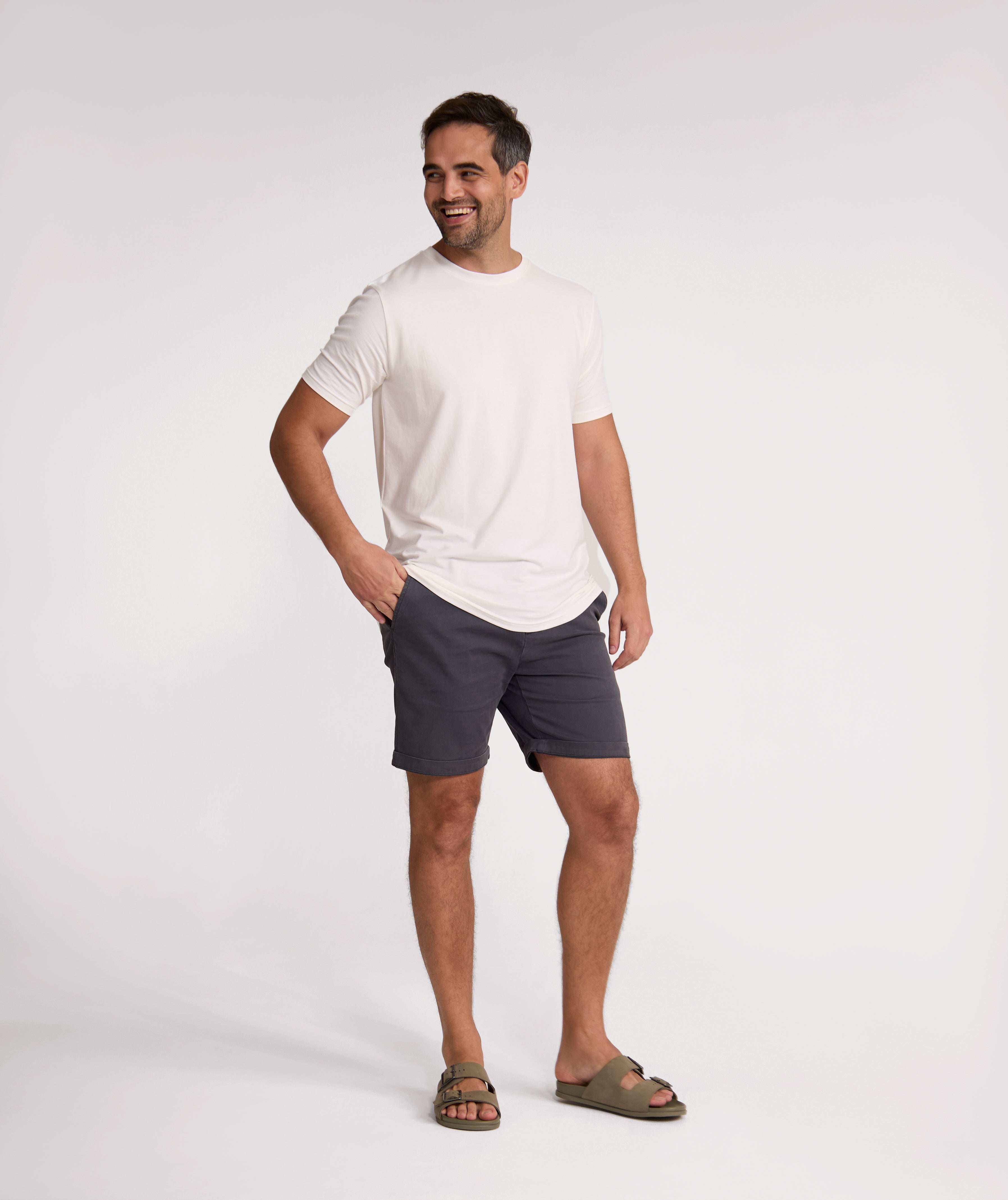 Essential 3-Pack Tees - Ivory / Black / Grey Melange