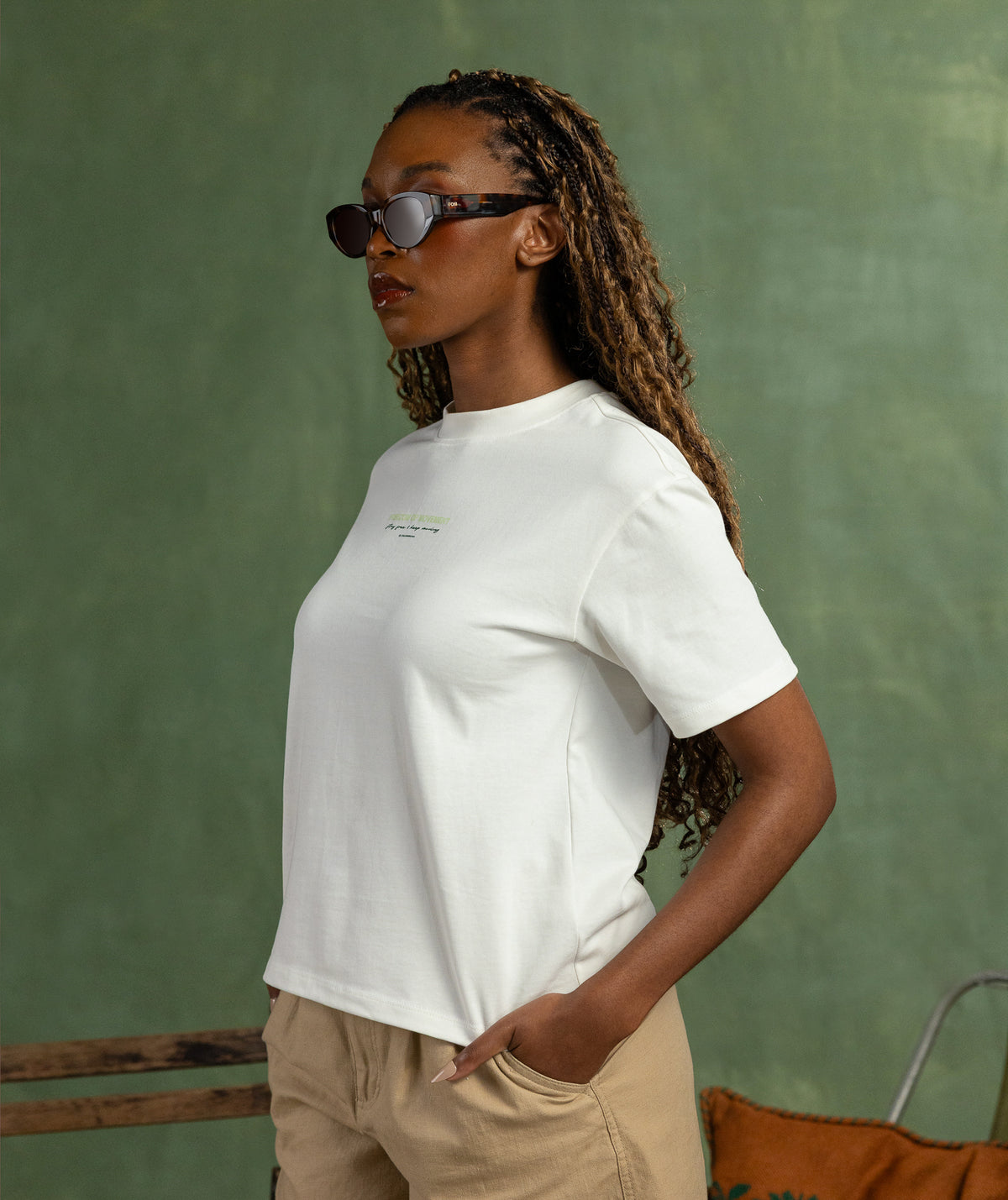 Ladies Erica Graphic Tee - Ivory