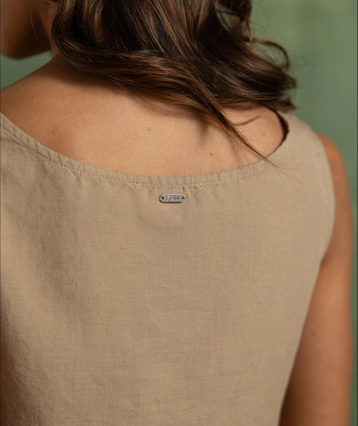 Ladies Woven Tank - Camel