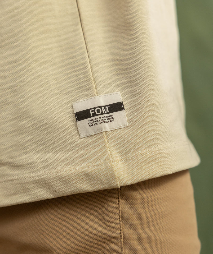 Mens Relaxed Heritage Graphic Tee - Light Stone