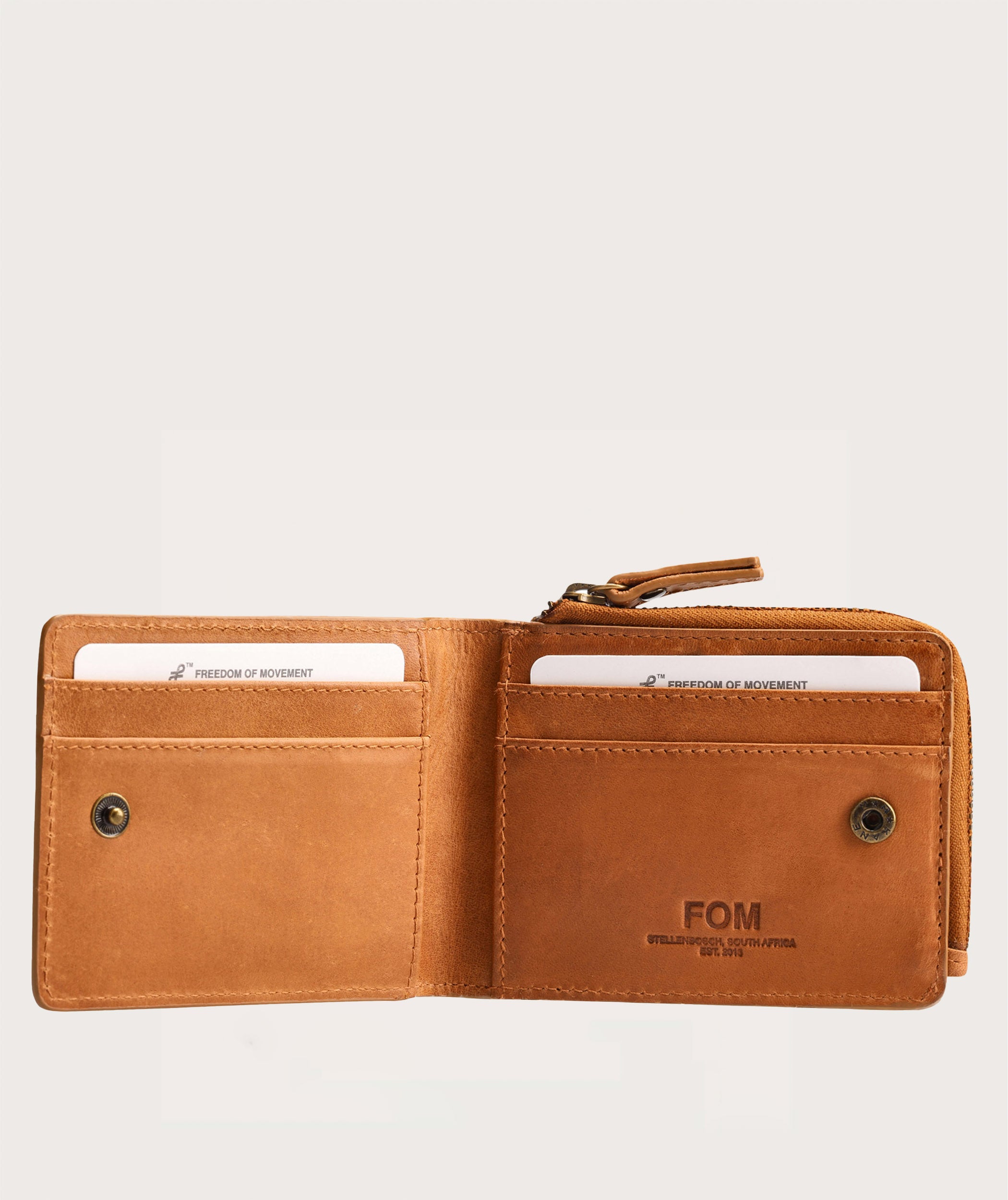 Bifold Zip Wallet - Pecan