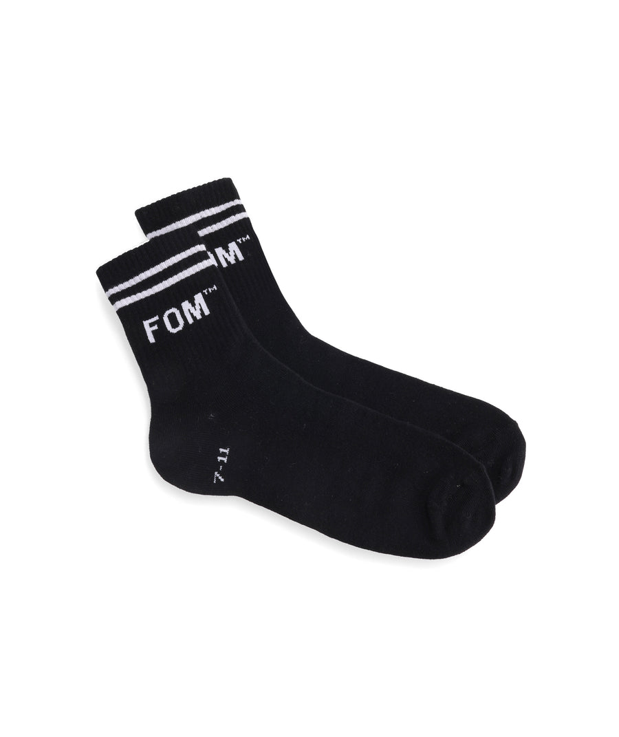 Socks FOM Active - Black/ White Stripes (Size 7-11)