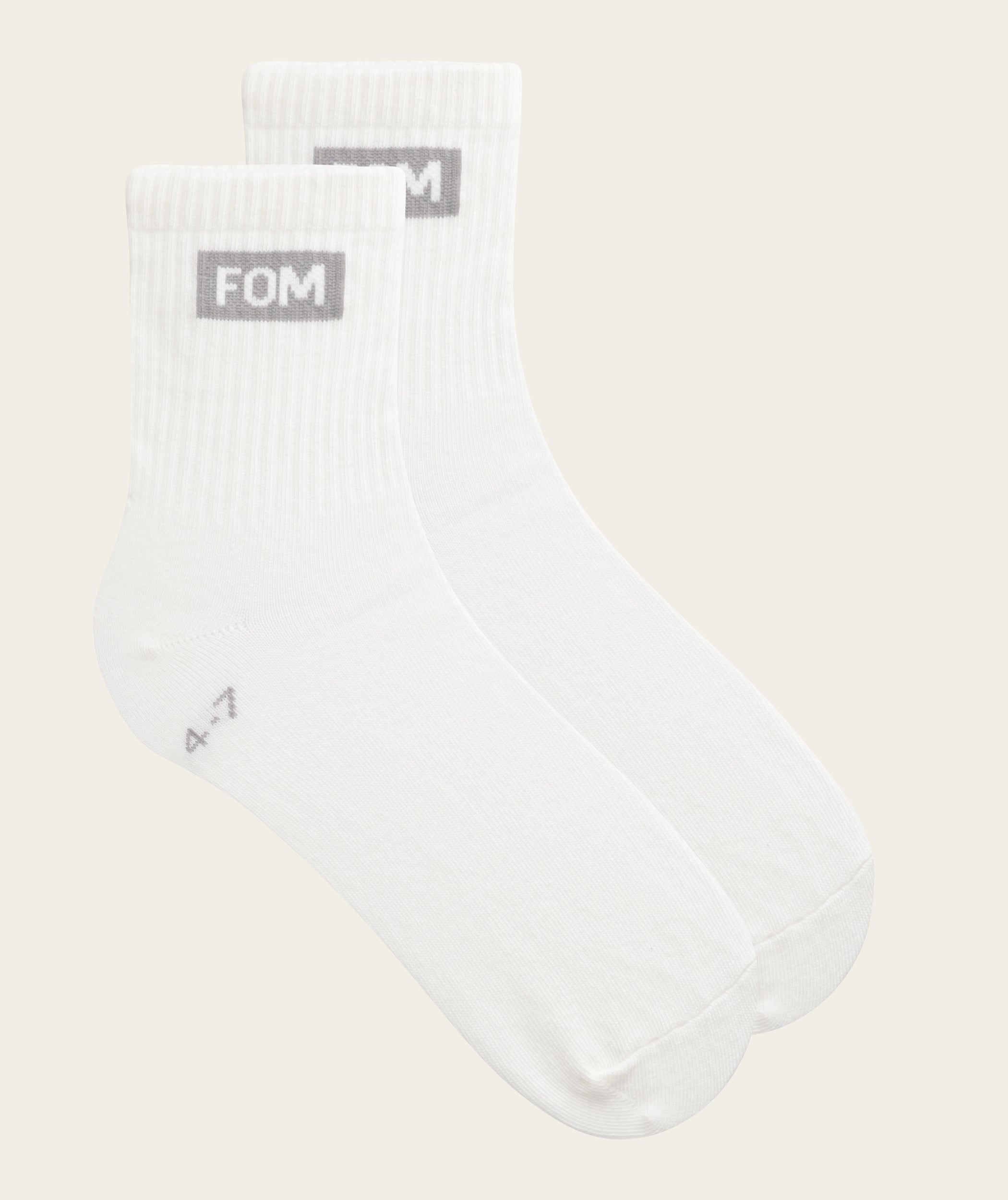 Lds: Active Sock - Off-White/ Dove Grey FOM