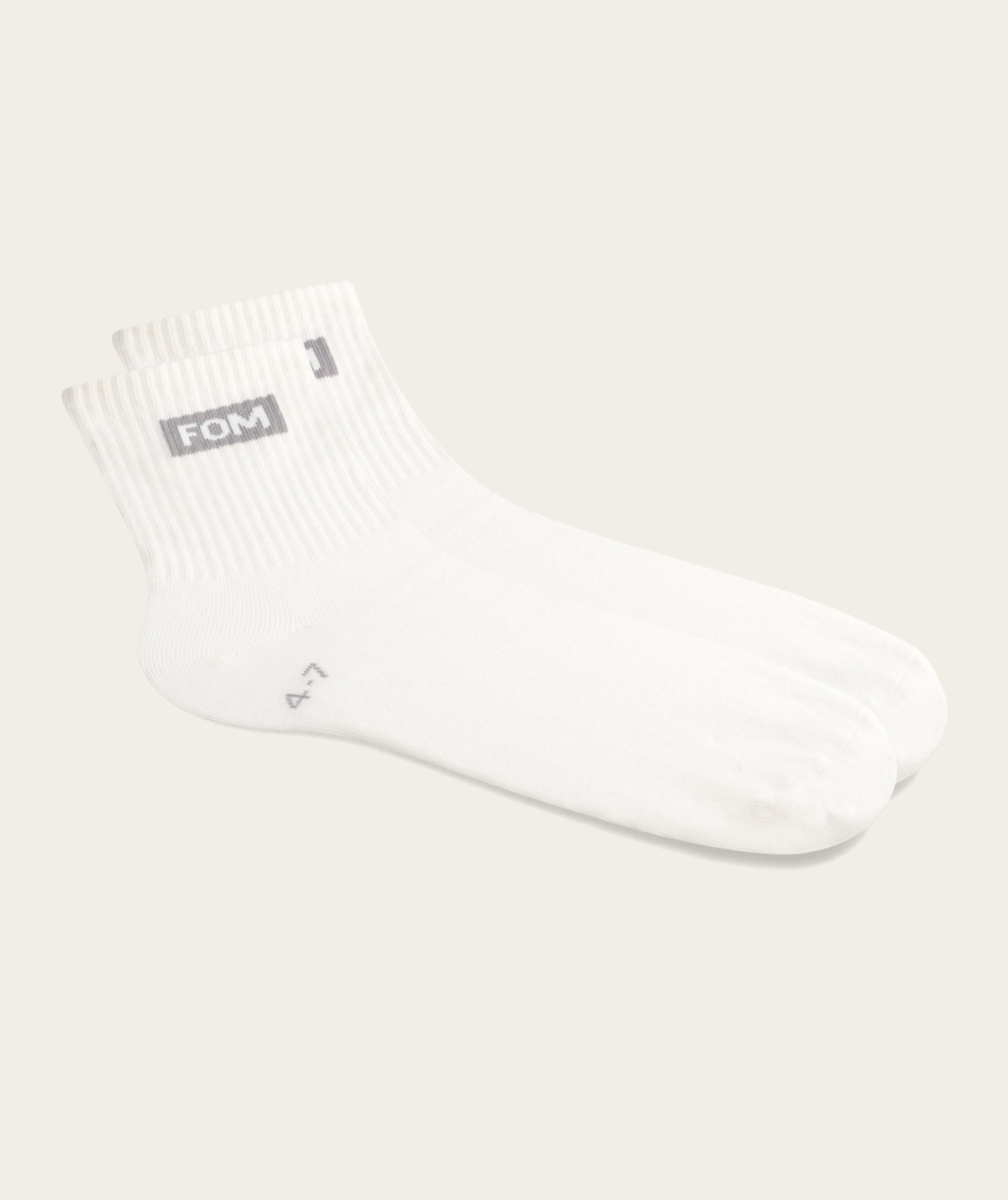 Lds: Active Sock - Off-White/ Dove Grey FOM