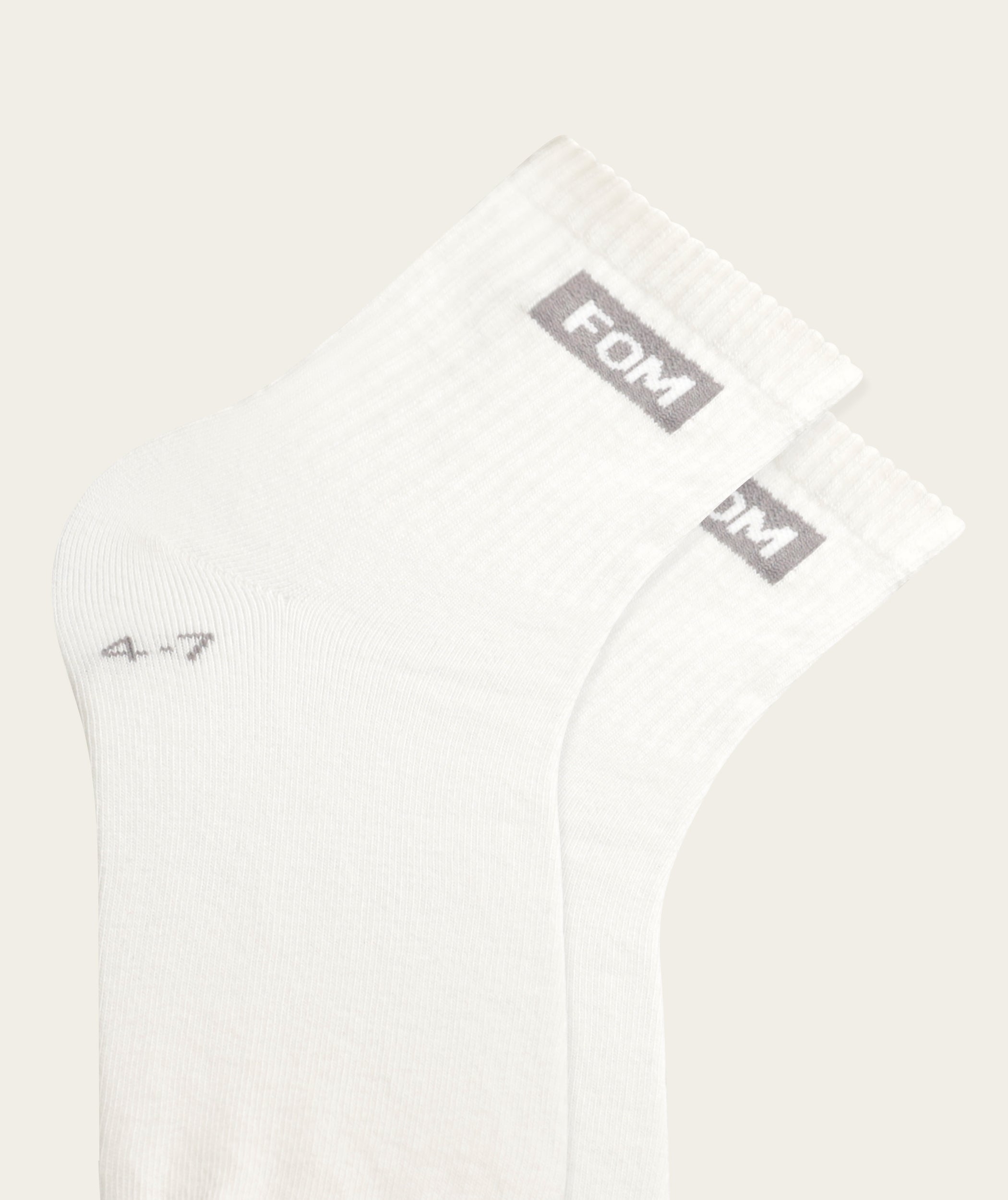 Lds: Active Sock - Off-White/ Dove Grey FOM