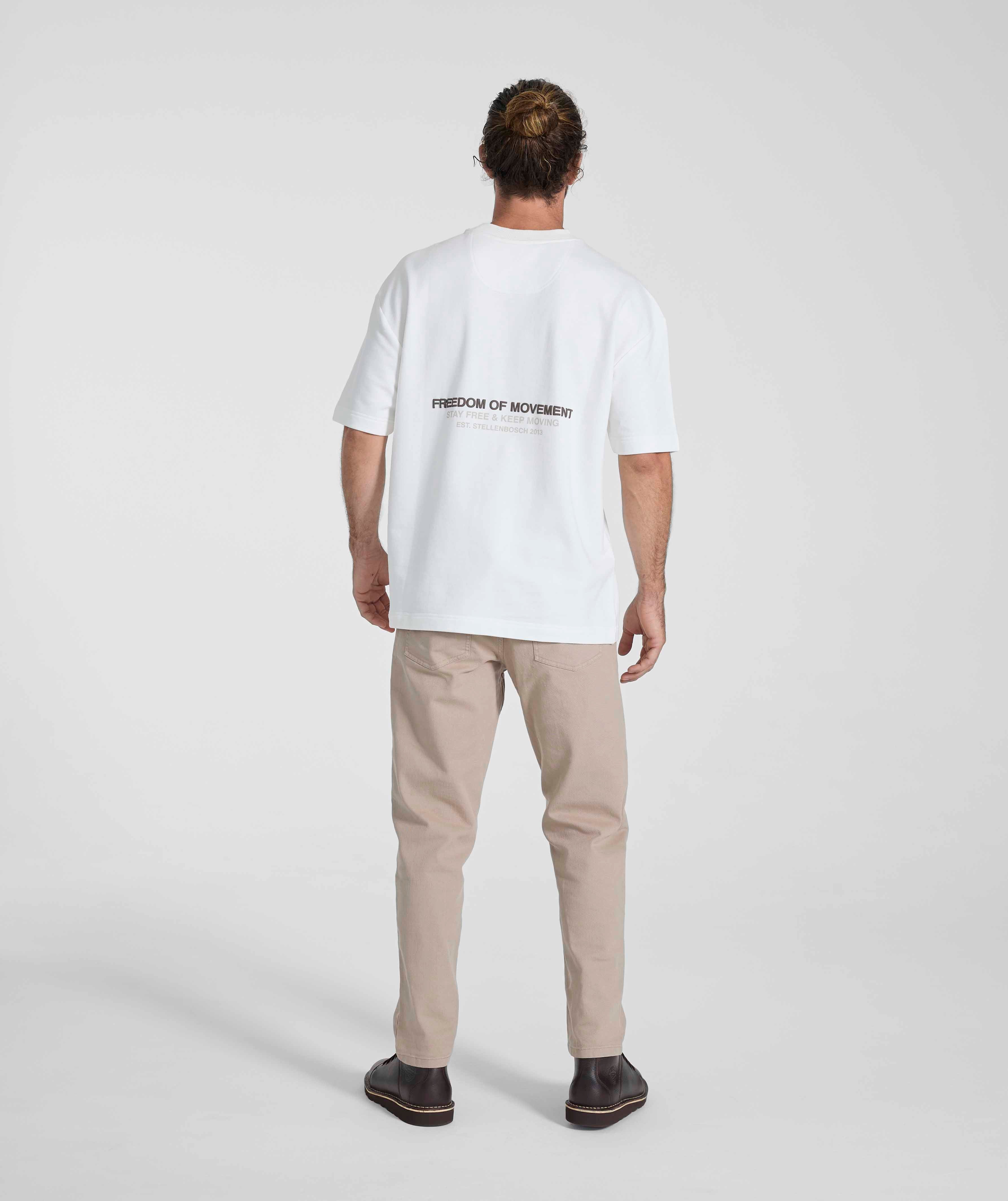 Men's Fleece Crew Neck Tee - Ivory