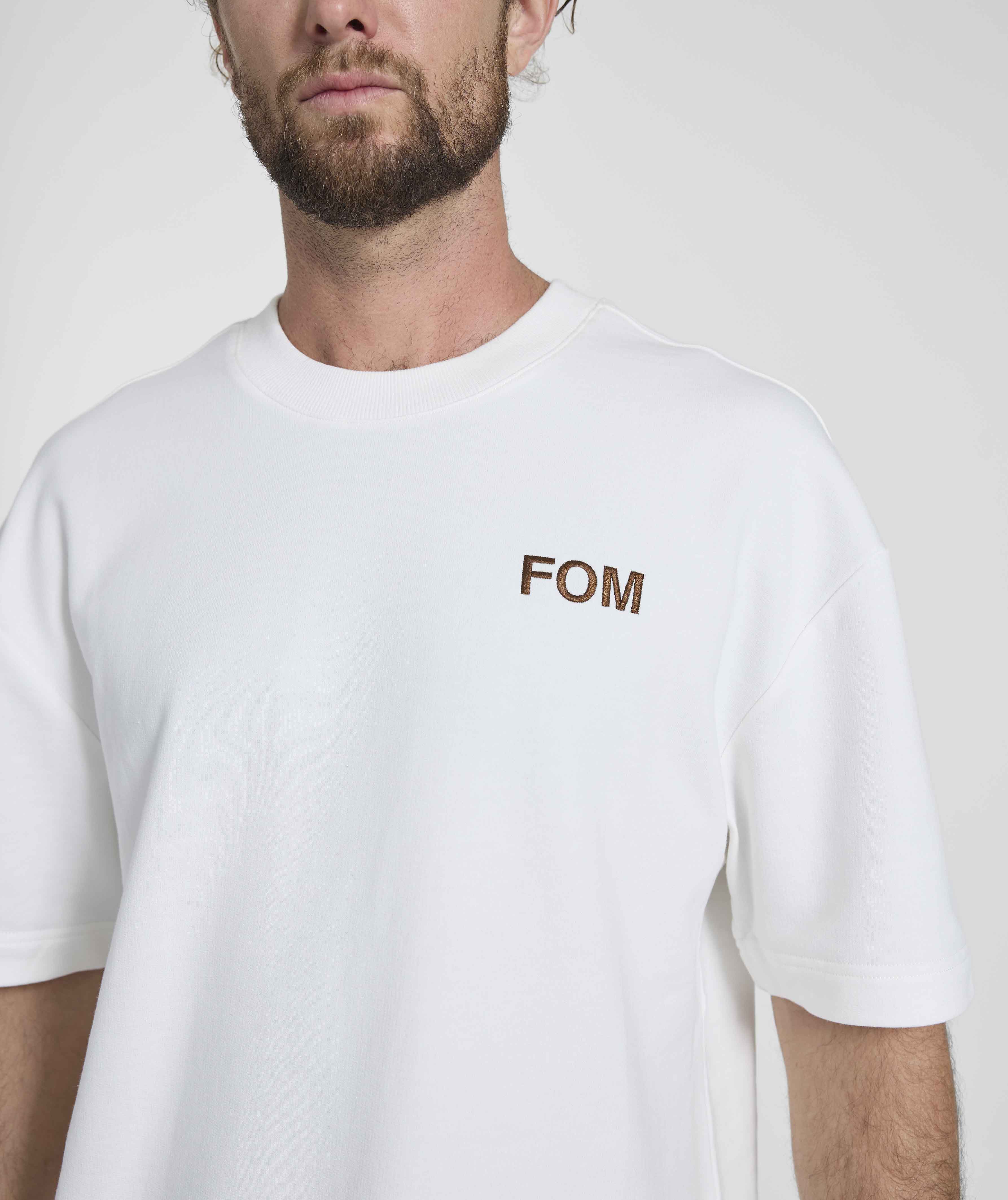 Men's Fleece Crew Neck Tee - Ivory