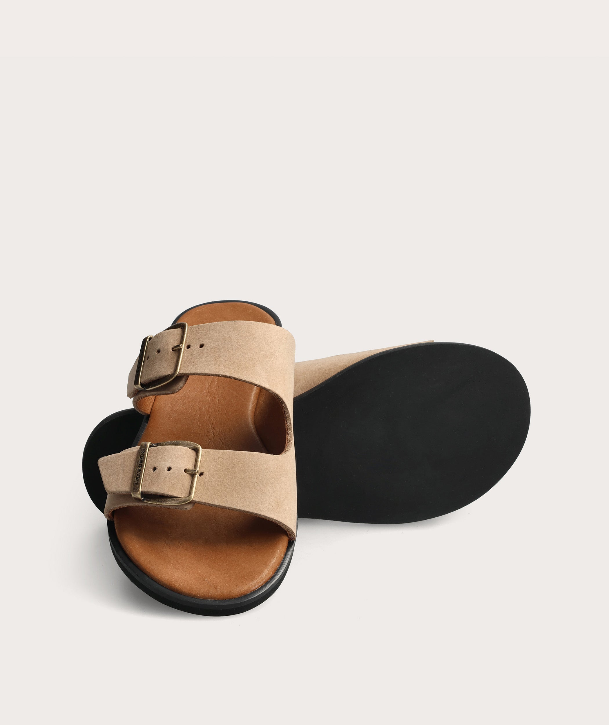 Double Strap Slide - Stone