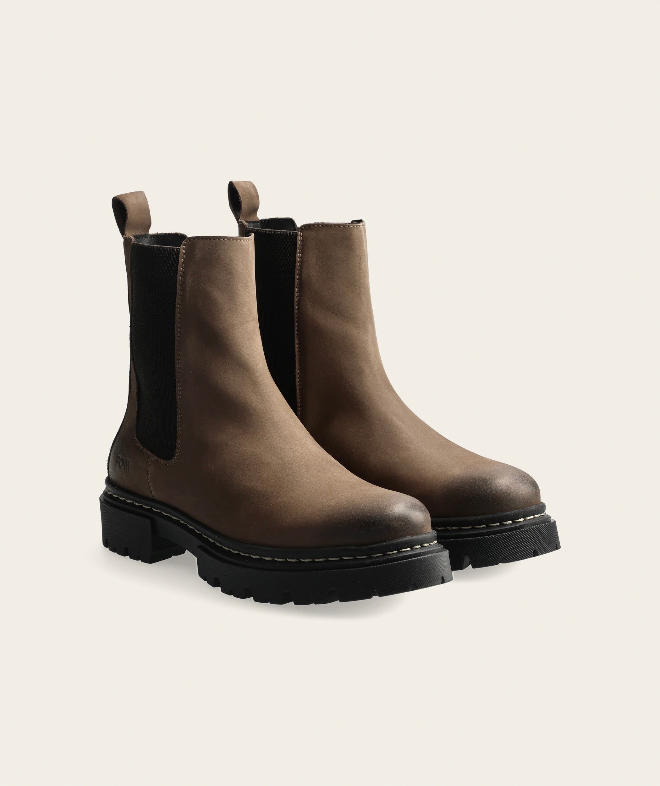 Ladies Leather Chelsea Boot - Taupe