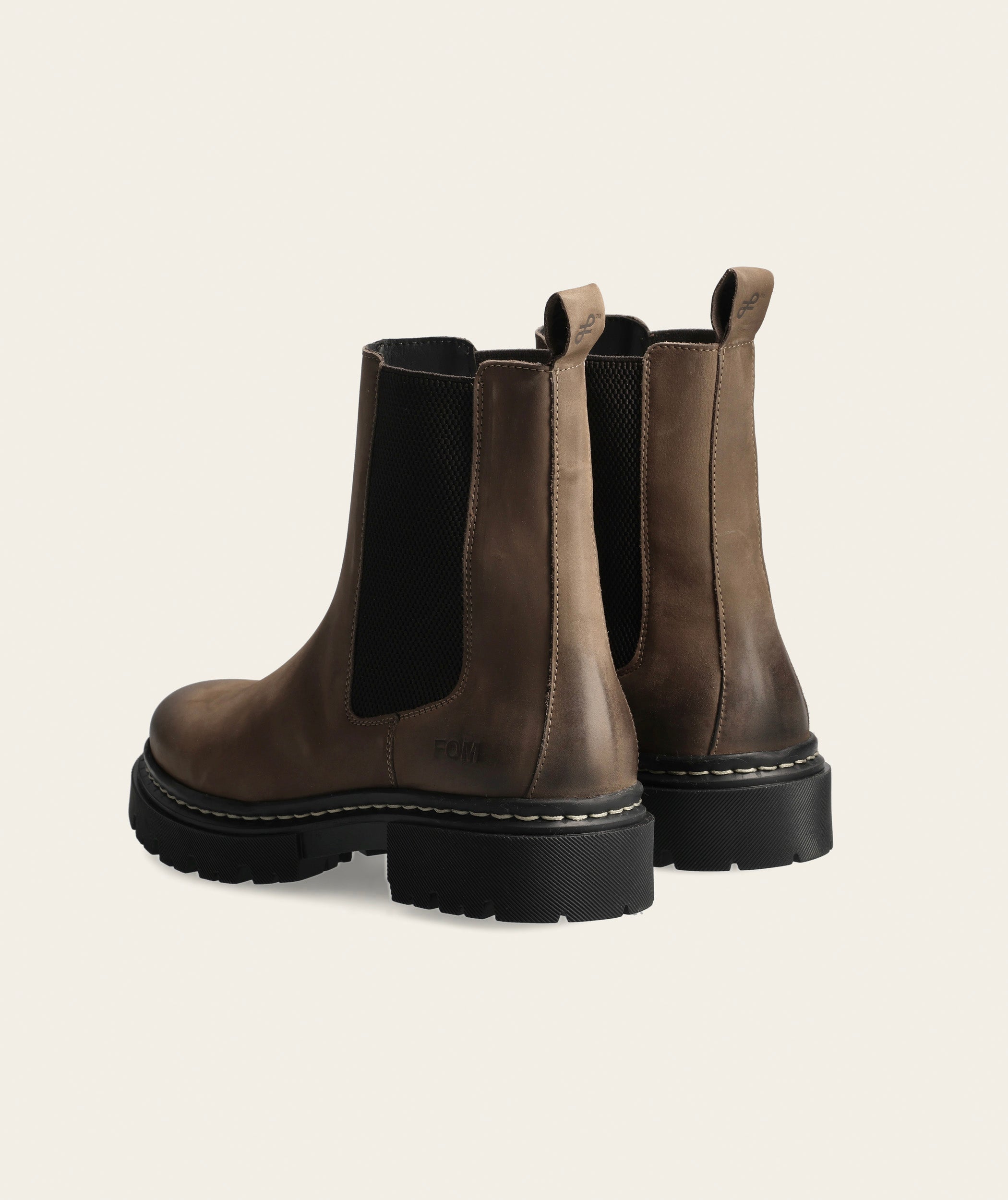 Ladies Leather Chelsea Boot - Taupe