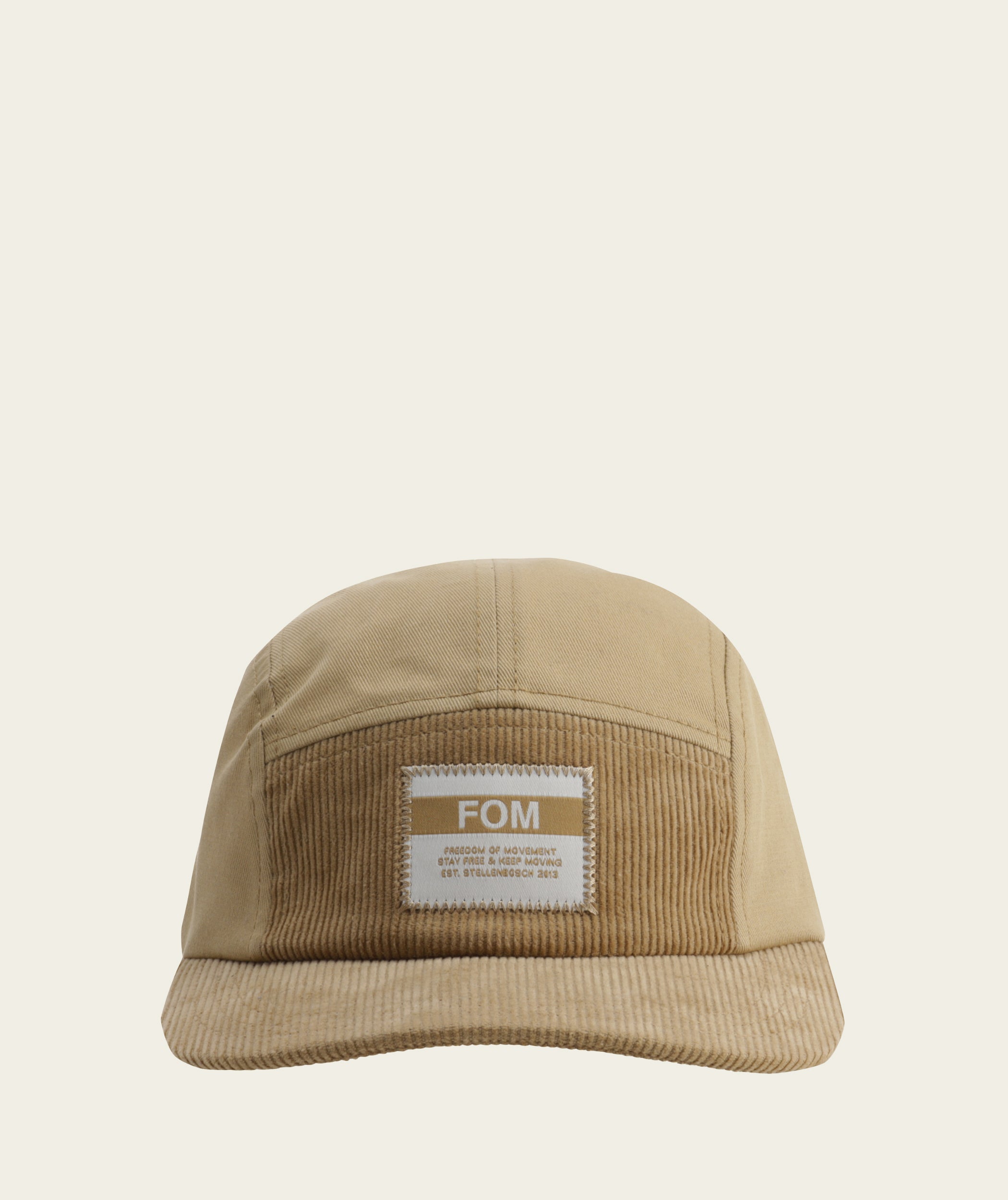 5 Panel Twill/Corduroy Cap - Stone